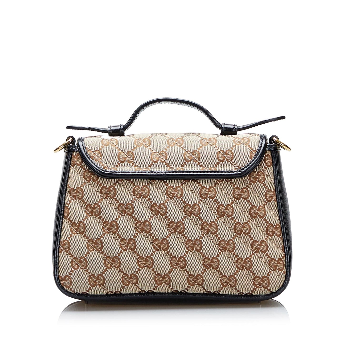 Gucci GG Marmont SHG-vWcX1V Canvas Brown Satchel Bag