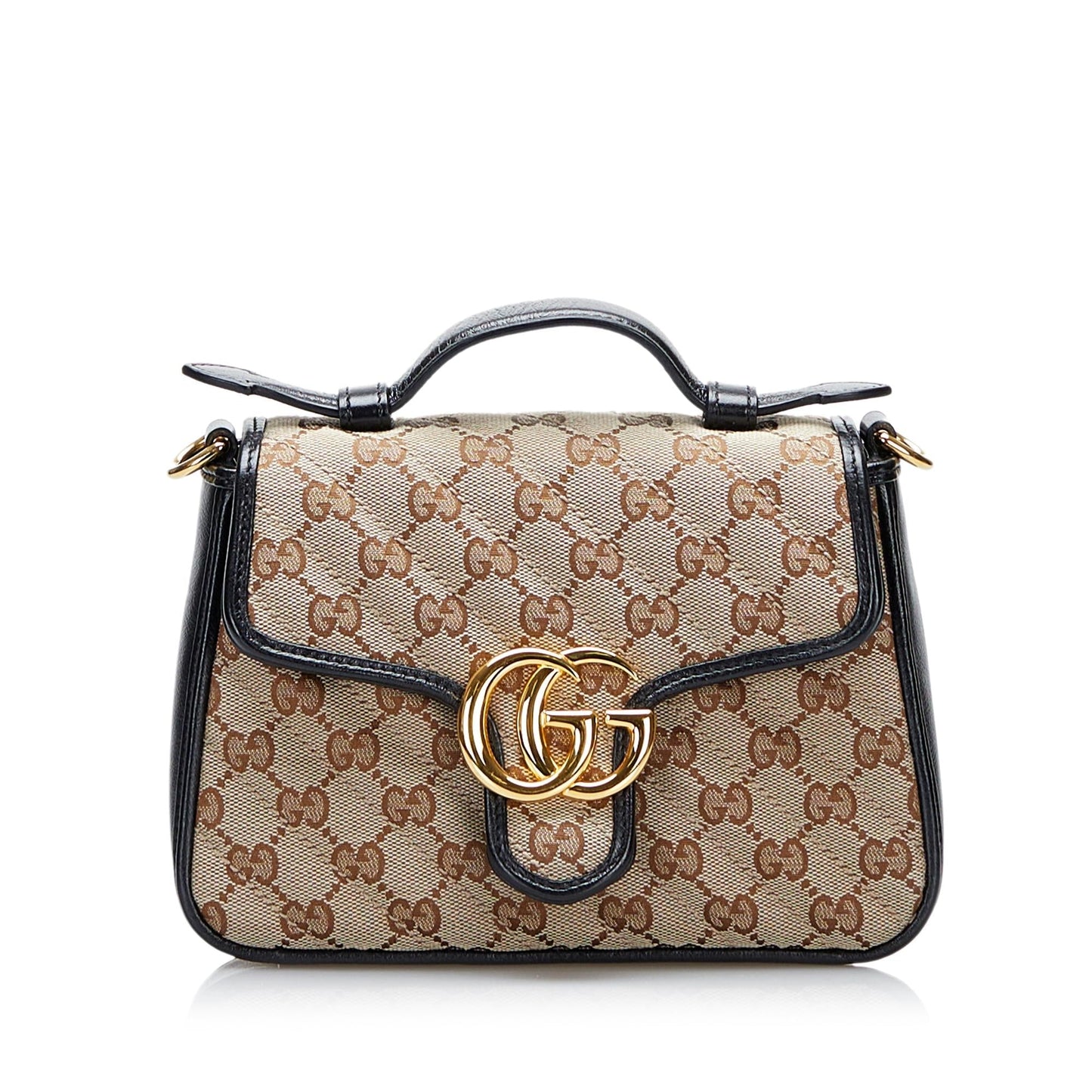 Gucci GG Marmont SHG-vWcX1V Canvas Brown Satchel Bag