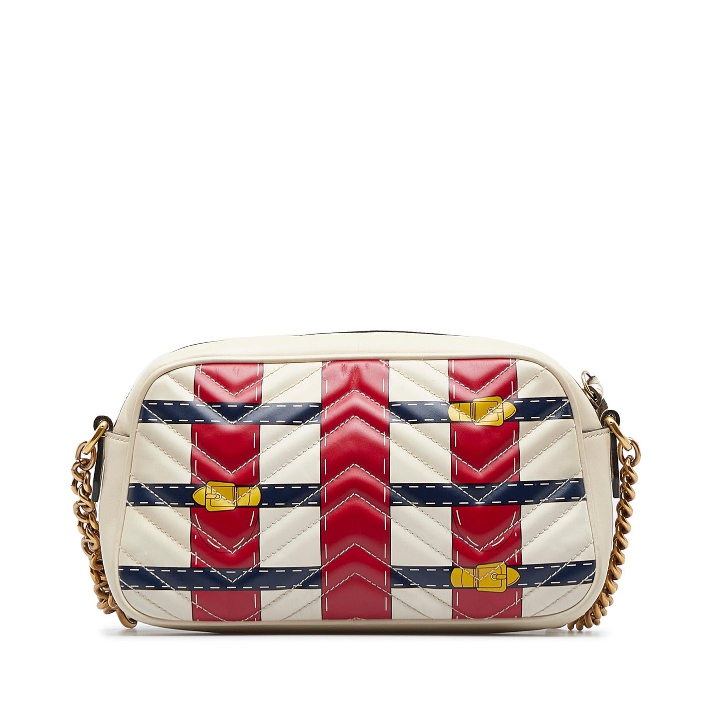 Gucci GG Marmont SHG-rkgfIv Calf White Crossbody Bag