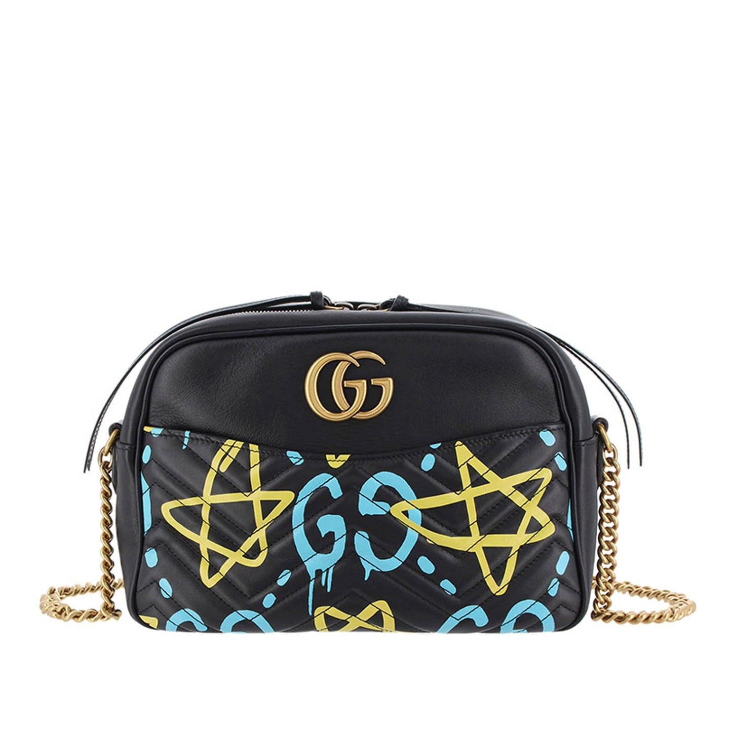Gucci GG Marmont Ghost SHG-jsbxel Calf Black Crossbody Bag