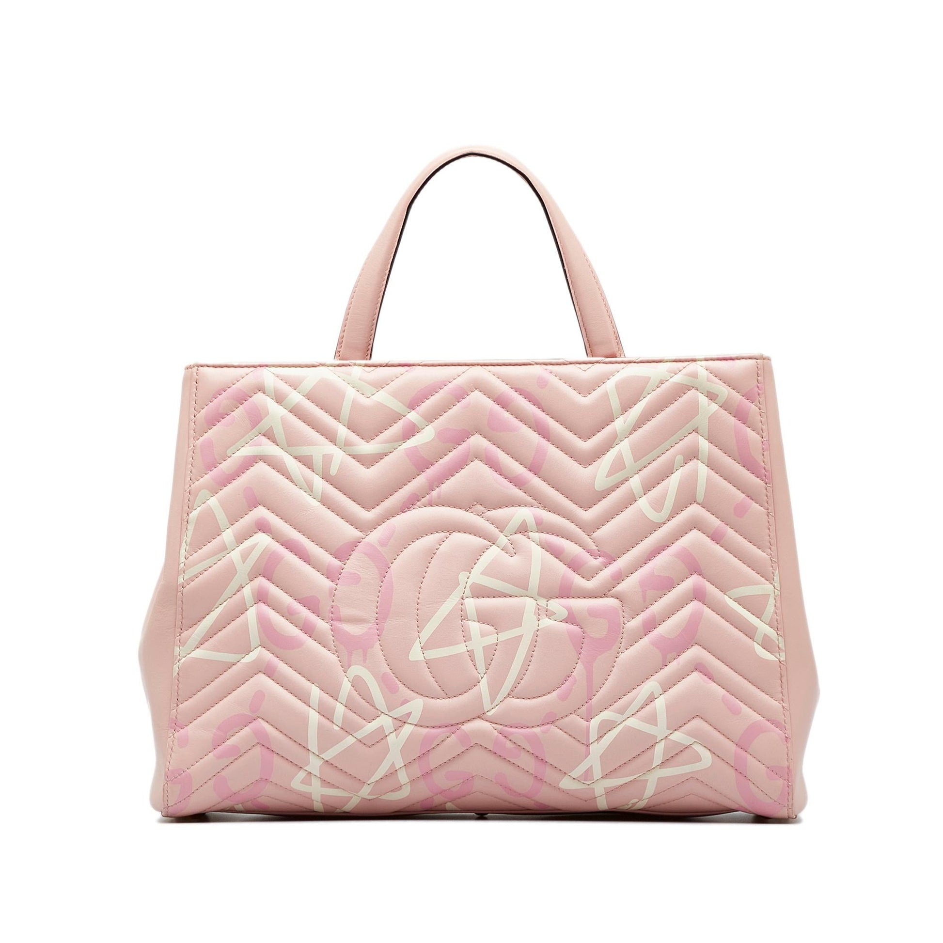Gucci GG Marmont Ghost SHG-AiKlZD Calf Pink Satchel Bag