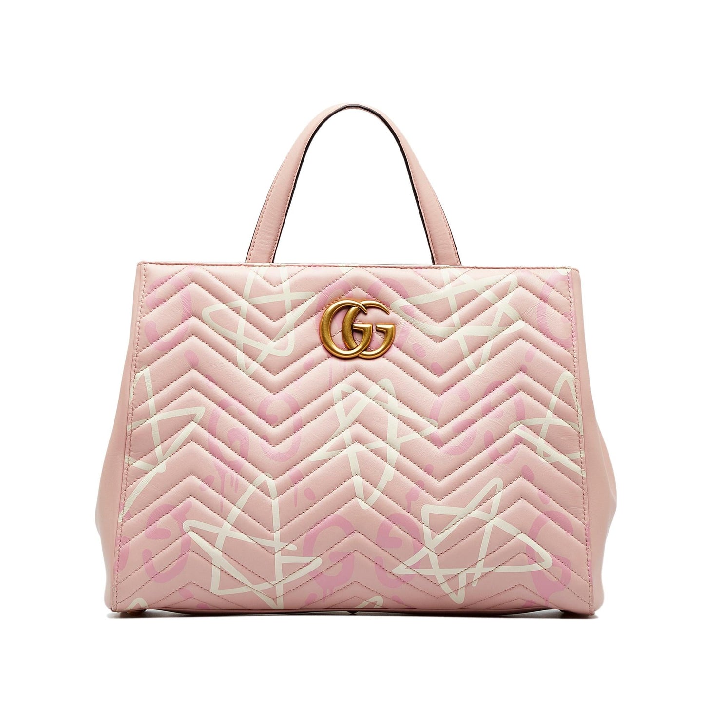 Gucci GG Marmont Ghost SHG-AiKlZD Calf Pink Satchel Bag