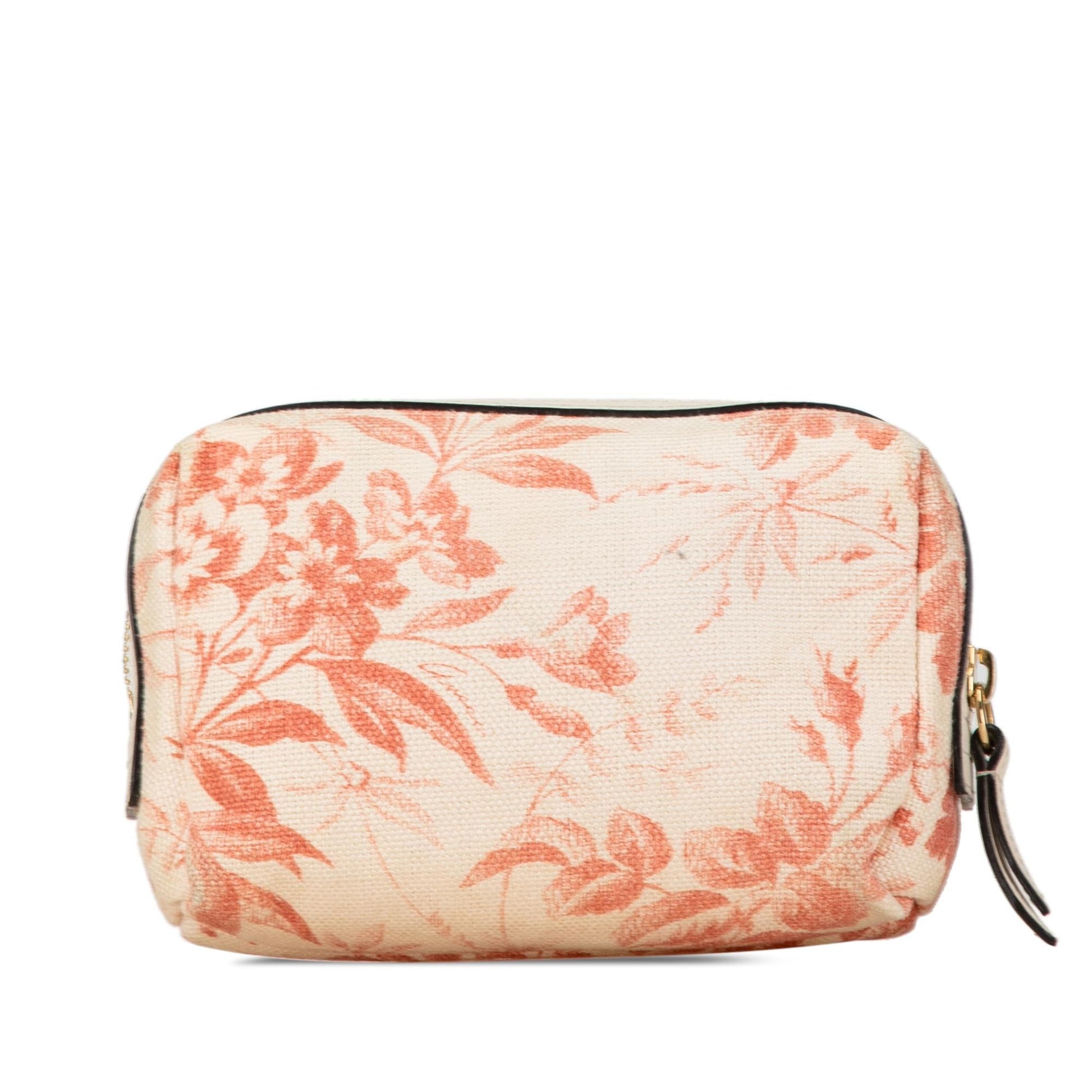 Gucci GG Marmont Herbarium Pouch SHG-9nZHTi Canvas Brown Pink Handbag