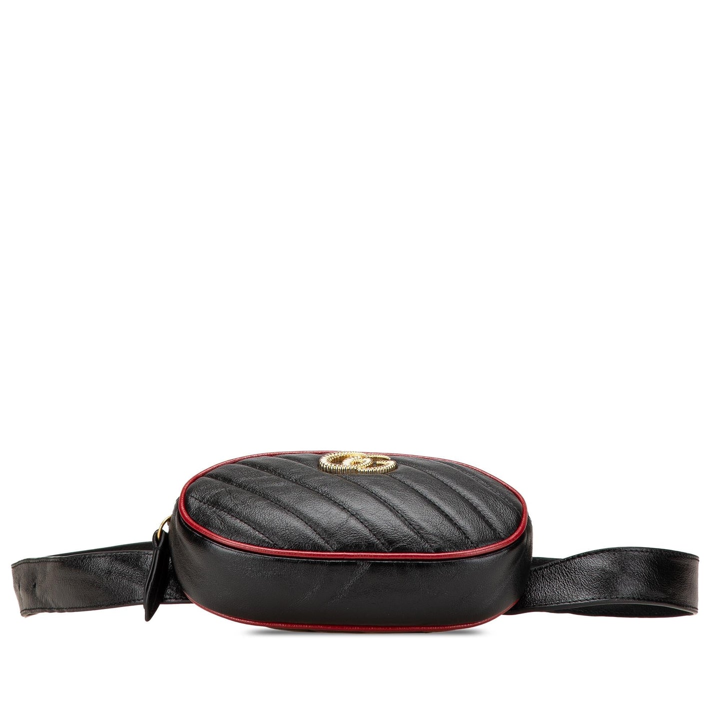 Gucci GG Marmont Torchon Belt Matelasse Leather Calf Black Accessory Bag 2