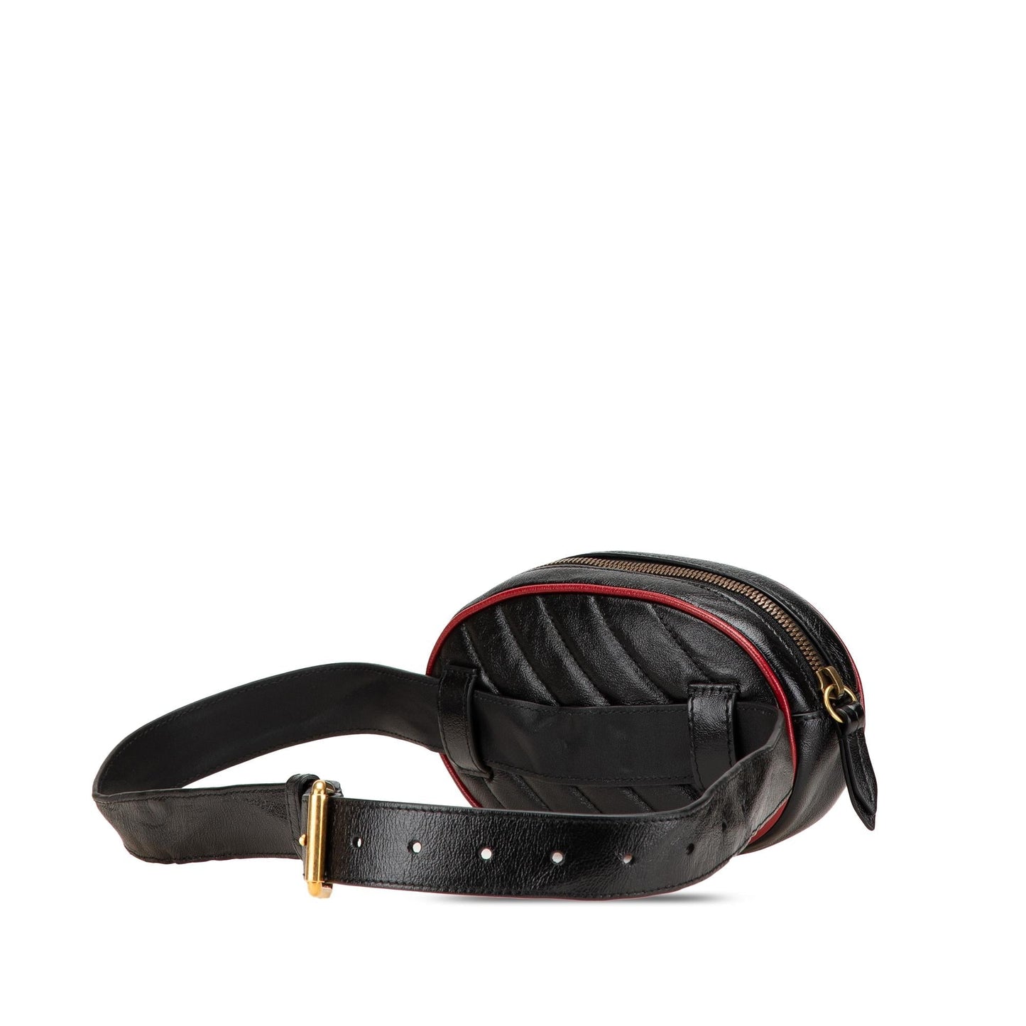 Gucci GG Marmont Torchon Belt Matelasse Leather Calf Black Accessory Bag 2
