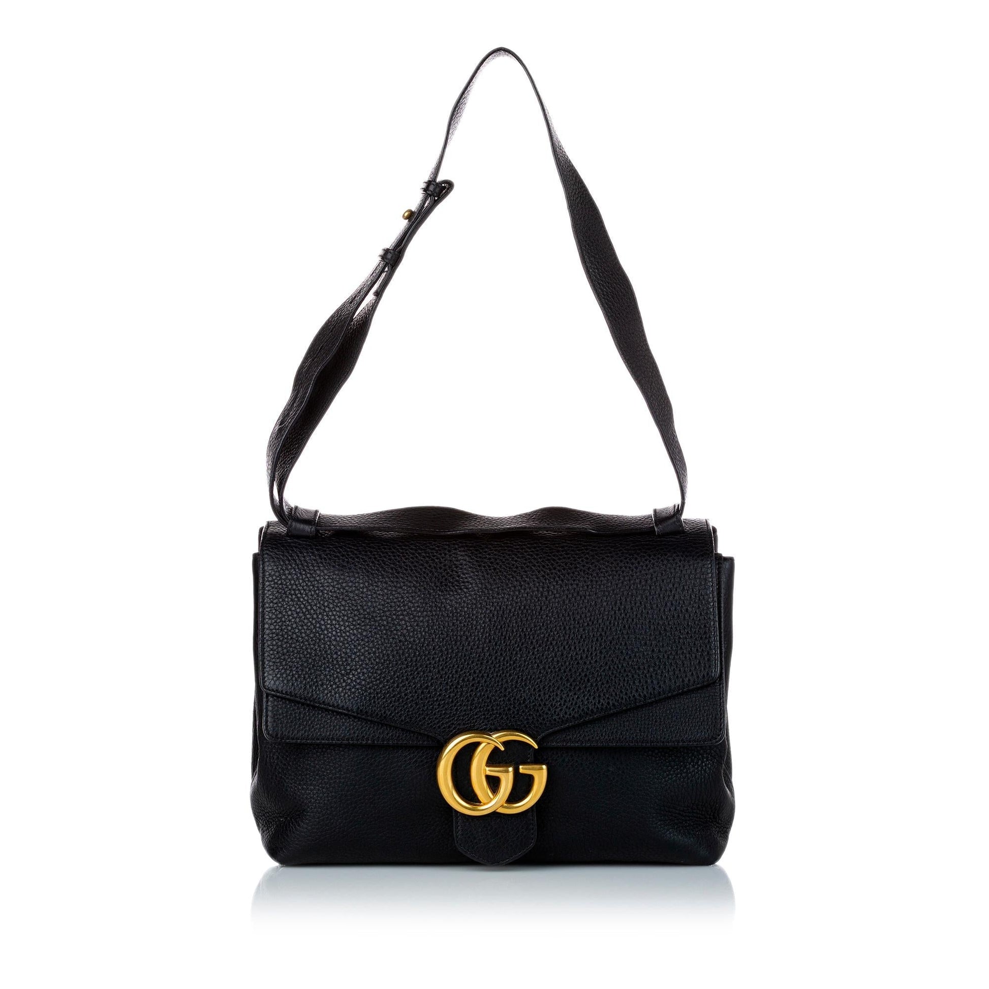 Gucci GG Marmont SHG Leather Calf Black Shoulder Bag