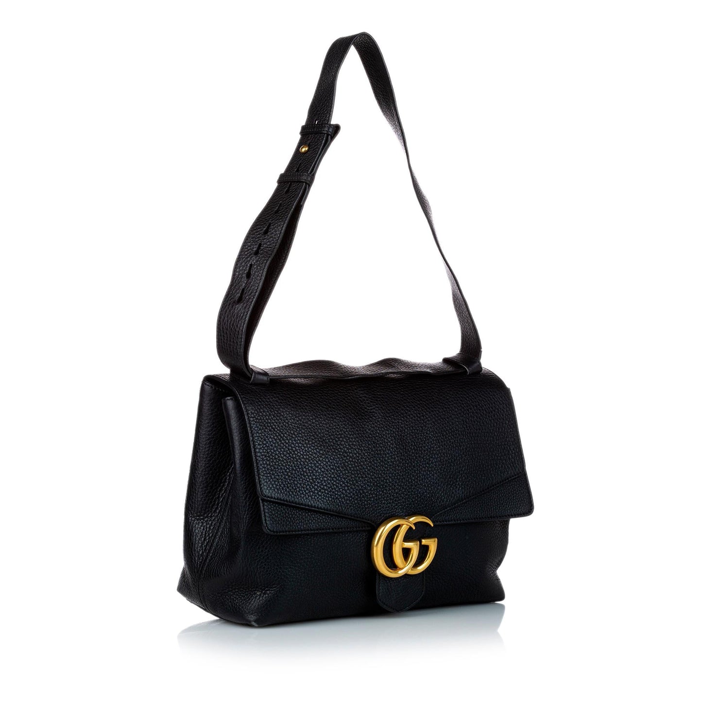 Gucci GG Marmont SHG Leather Calf Black Shoulder Bag