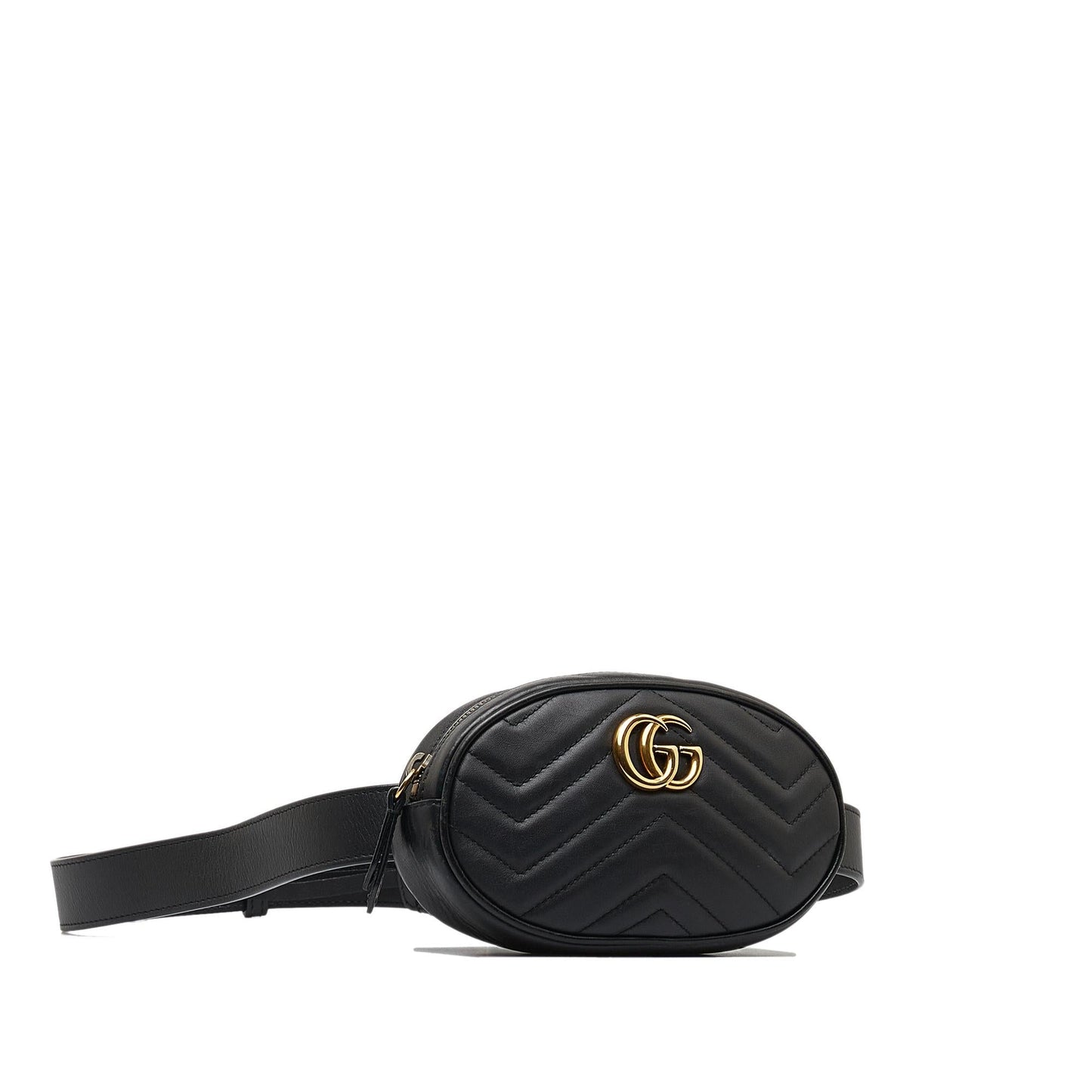 Gucci GG Marmont Belt SHG-gjgn Matelasse Calf Black Accessory