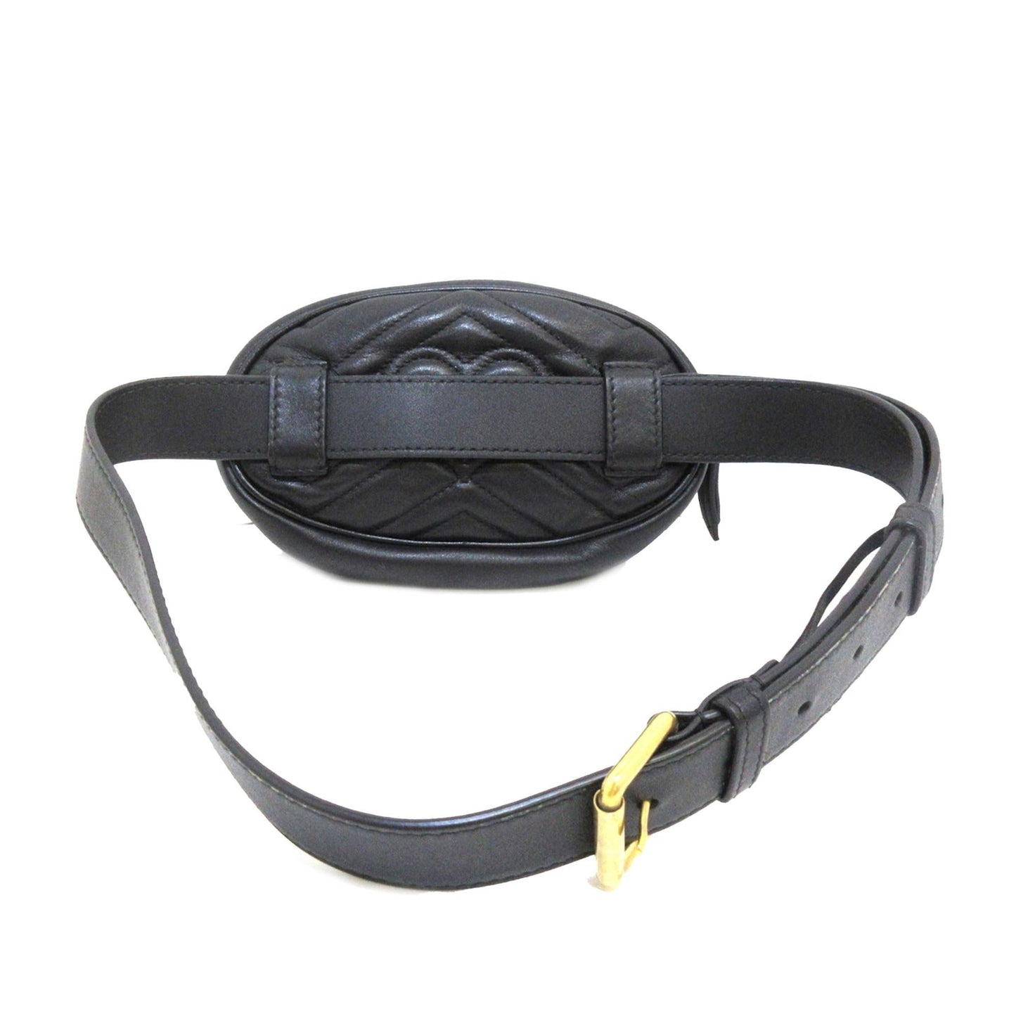 Gucci GG Marmont Belt SHG-0Msi7J Matelasse Calf Black Accessory