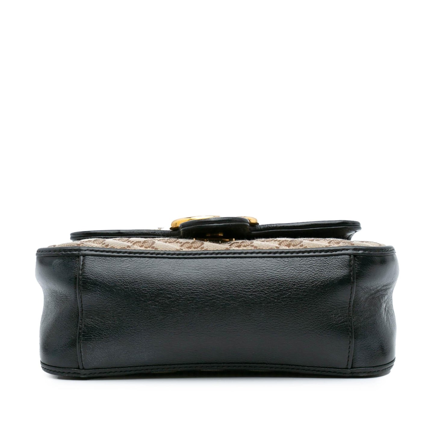 Gucci GG Marmont Top Handle Matelasse Canvas Calf Brown Satchel Bag