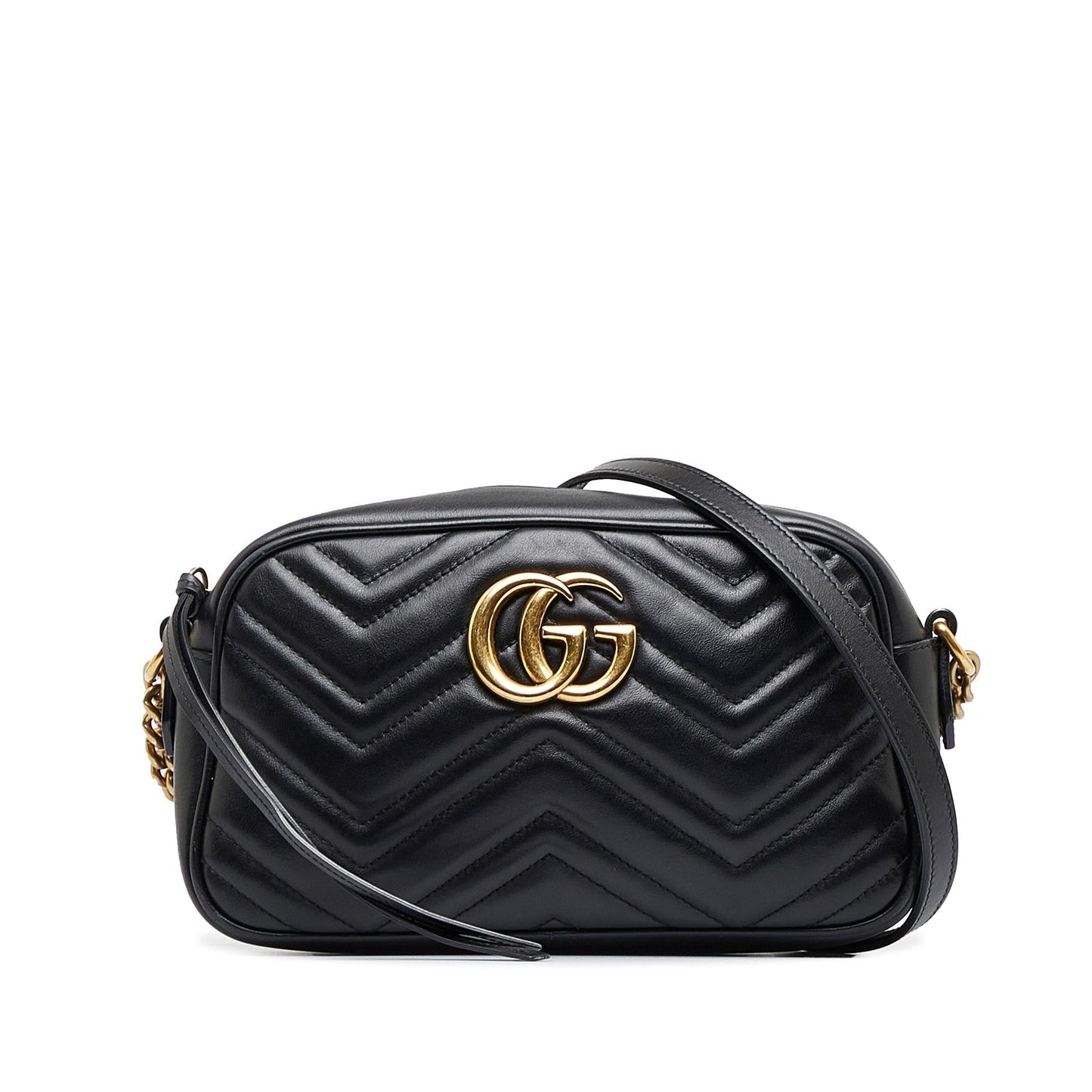 Gucci GG Marmont SHG-Vgiuge Matelasse Calf Black Crossbody Bag