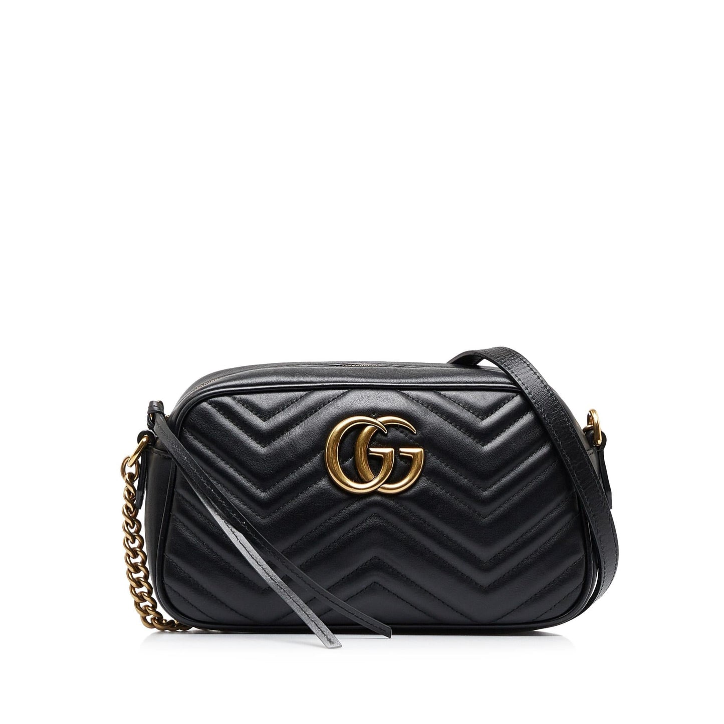 Gucci GG Marmont SHG-Ilztpl Matelasse Calf Black Crossbody Bag