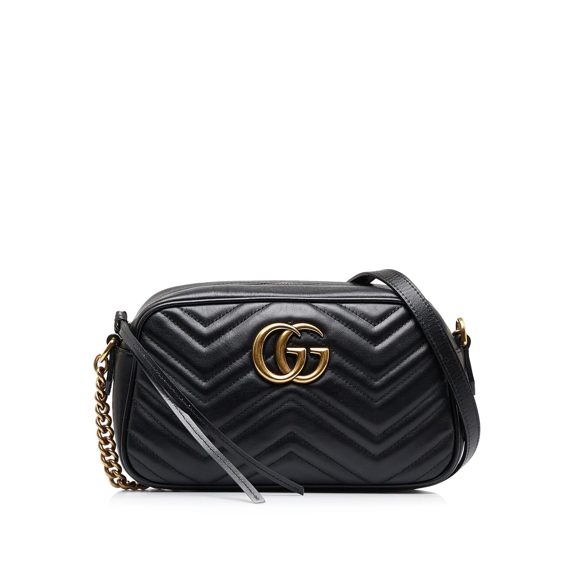 Gucci GG Marmont SHG-Ilztpl Matelasse Calf Black Crossbody Bag