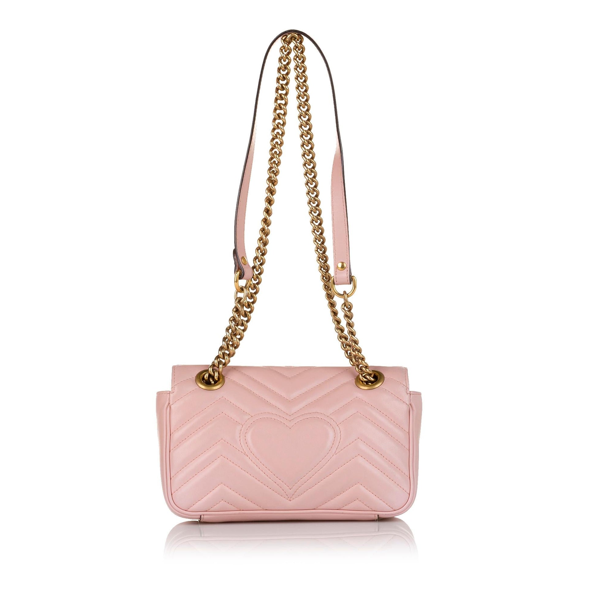 Gucci GG Marmont SHG Matelasse Pink Crossbody Bag