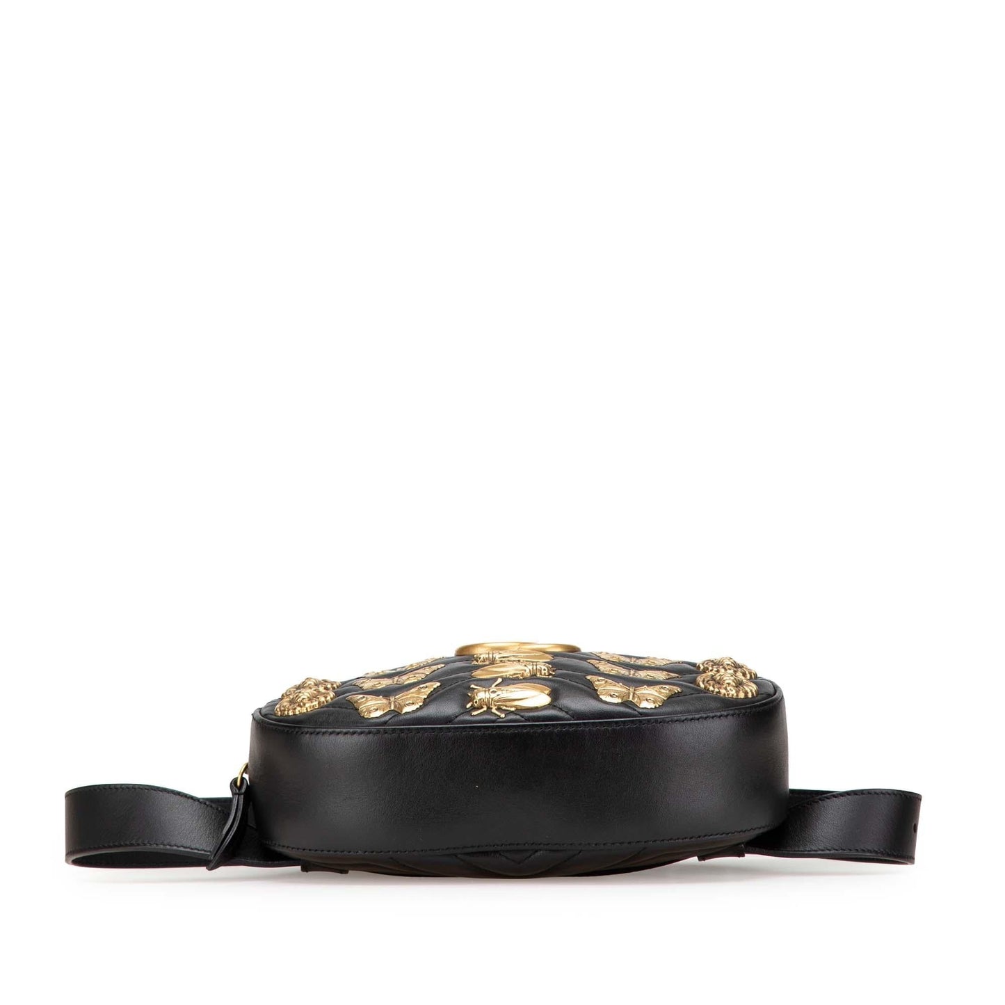 Gucci GG Marmont Animalier Belt Matelasse Leather Calf Black Accessory