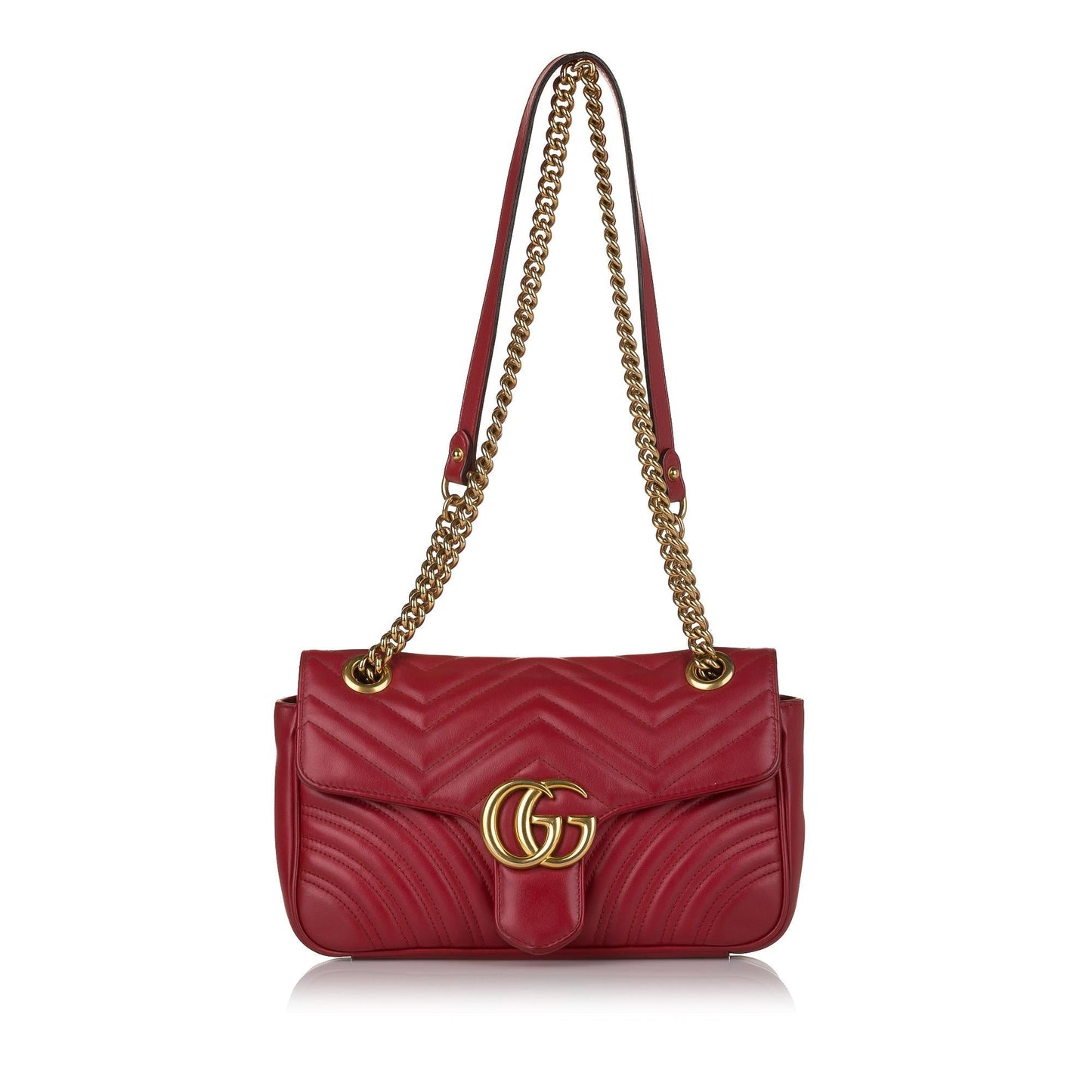 Gucci GG Marmont SHG Matelasse Leather Calf Red Crossbody Bag