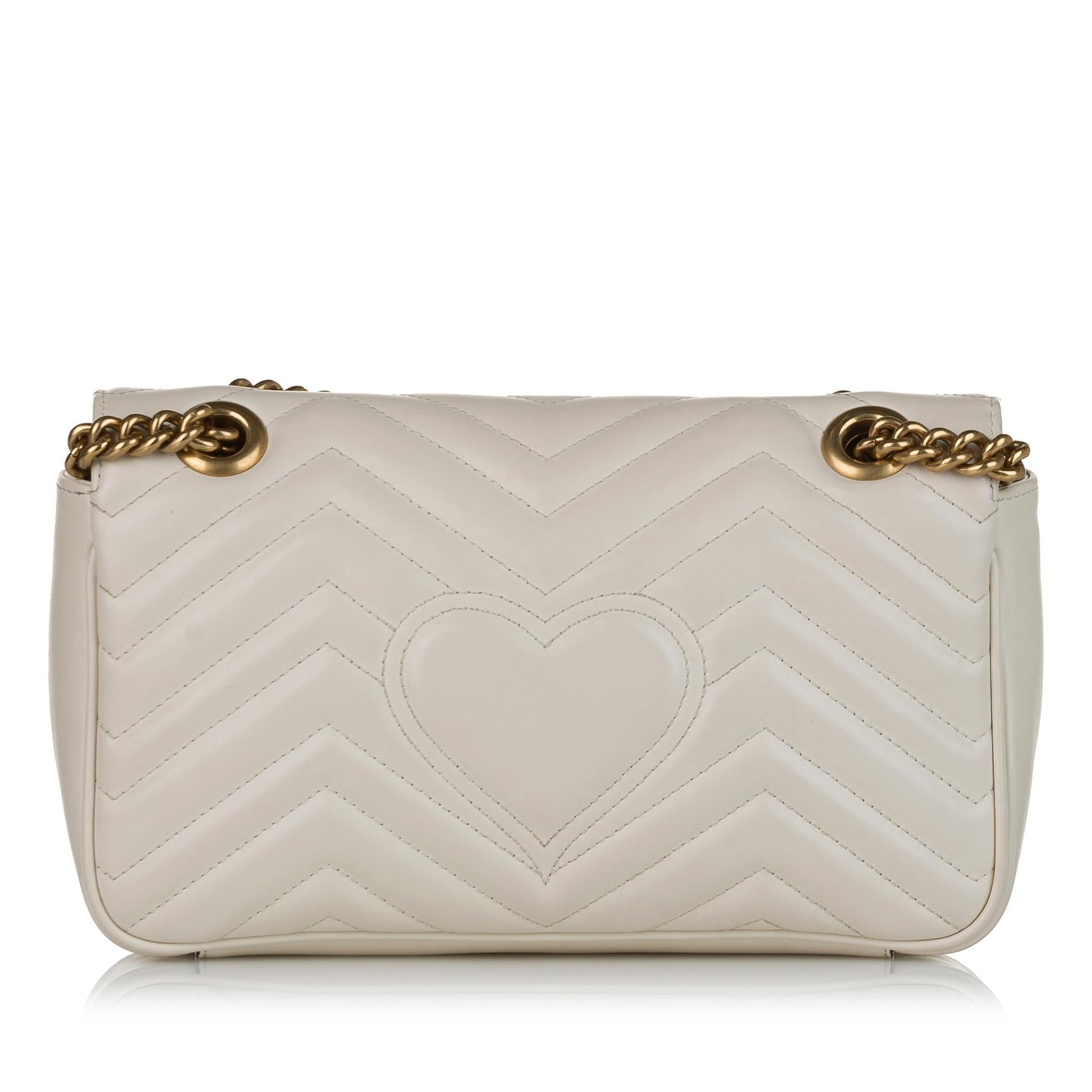 Gucci GG Marmont SHG Matelasse Leather Calf White Crossbody Bag