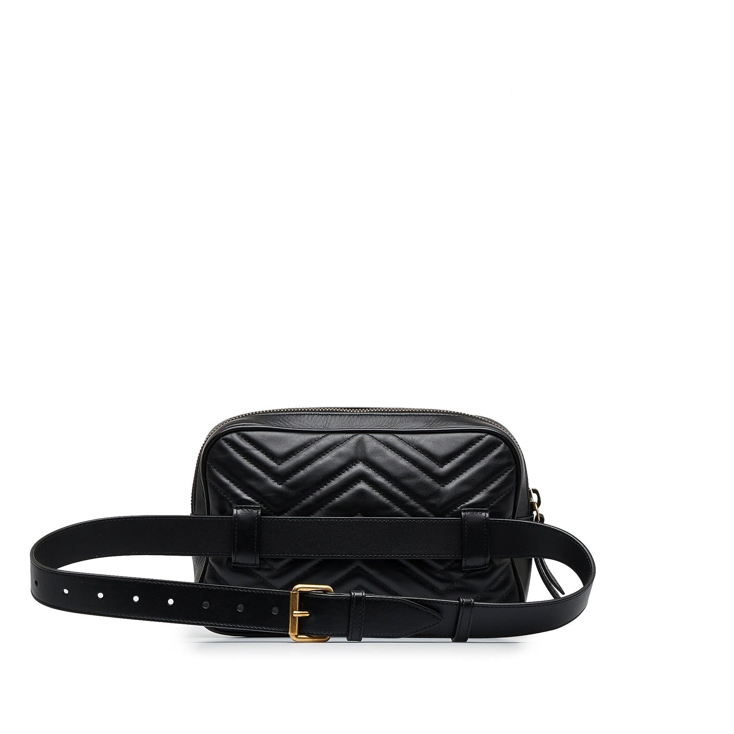 Gucci GG Marmont Square Belt SHG-zhfOJS Matelasse Calf Black Accessory