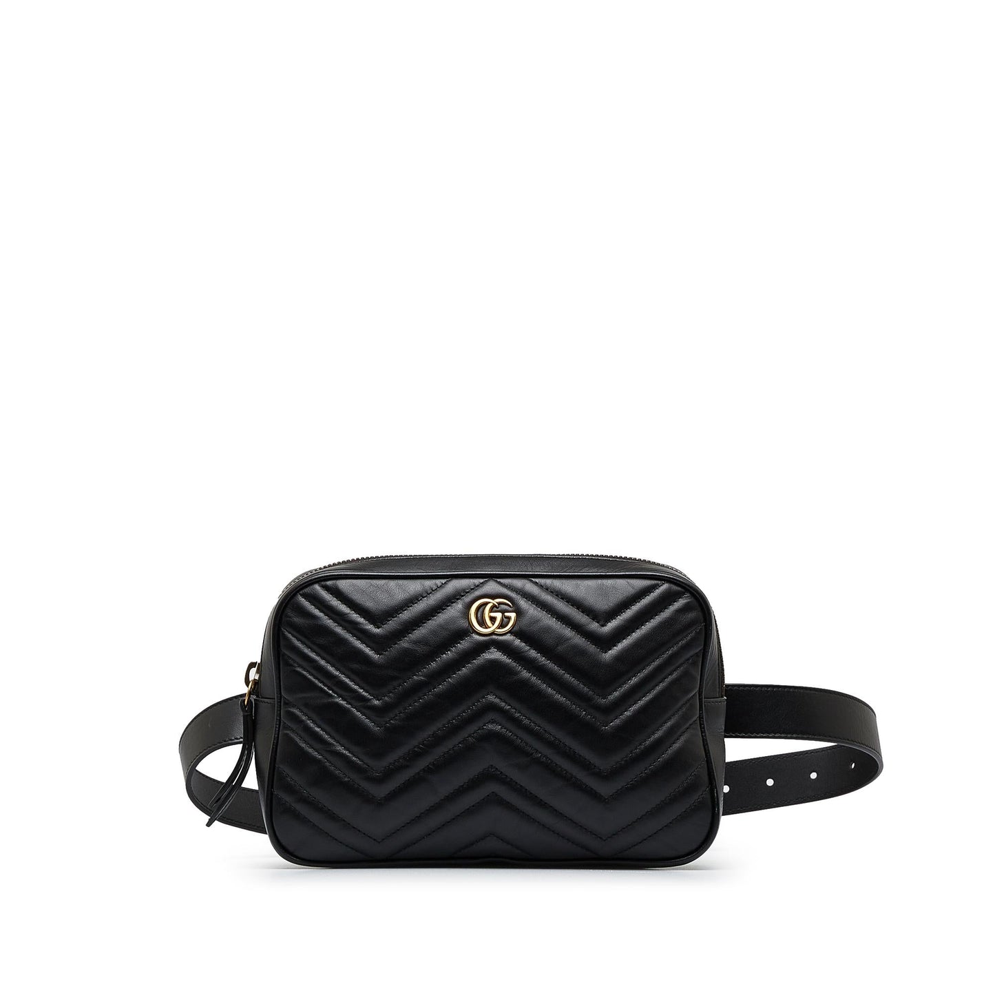 Gucci GG Marmont Square Belt SHG-zhfOJS Matelasse Calf Black Accessory