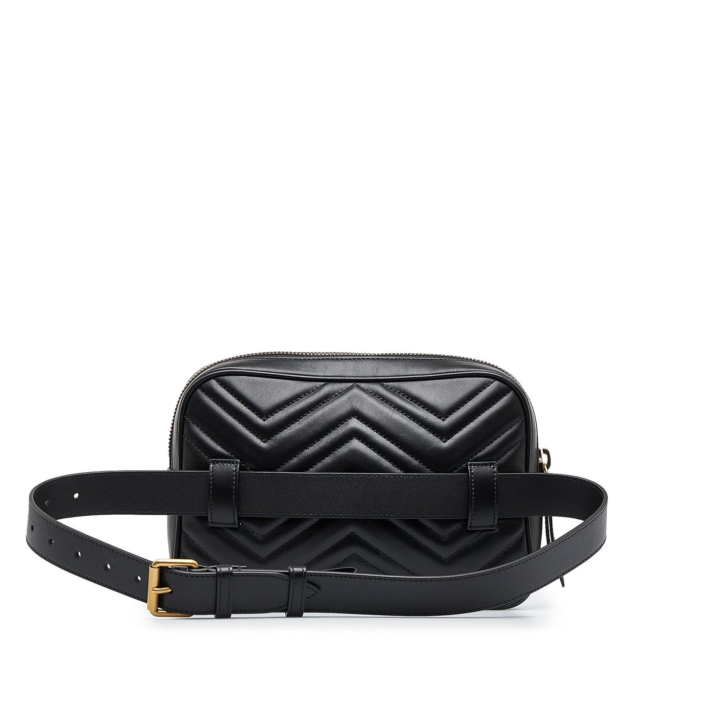 Gucci GG Marmont Square Belt SHG-zYxANO Matelasse Calf Black Accessory
