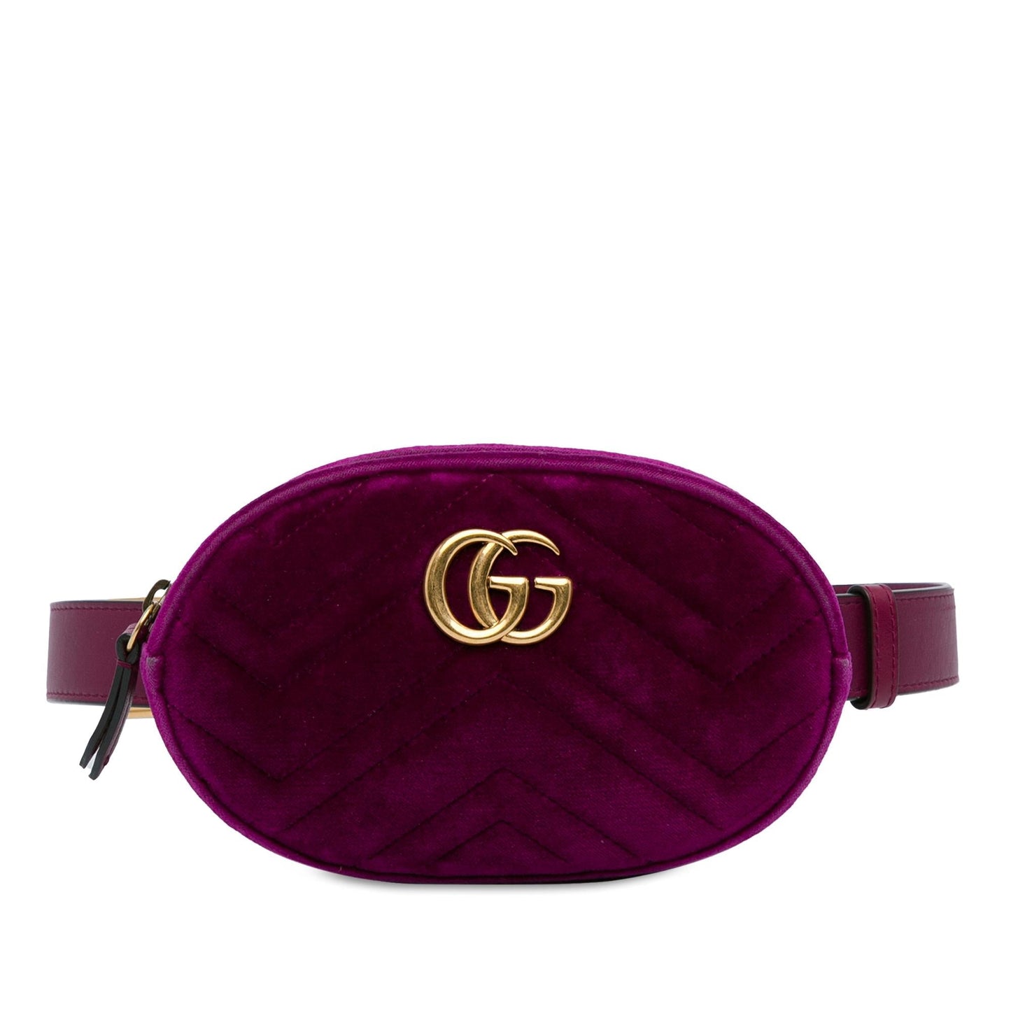 Gucci GG Marmont Velvet Belt SHG-TuAZoh Matelasse Accessory