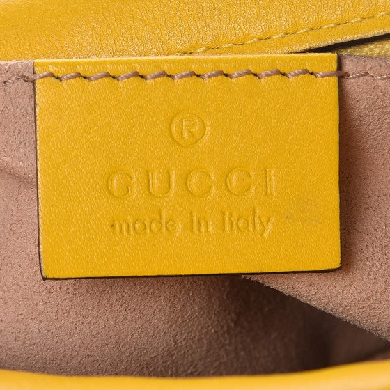 Gucci GG Marmont Yellow Matelasse Calfskin Mini Shoulder Bag