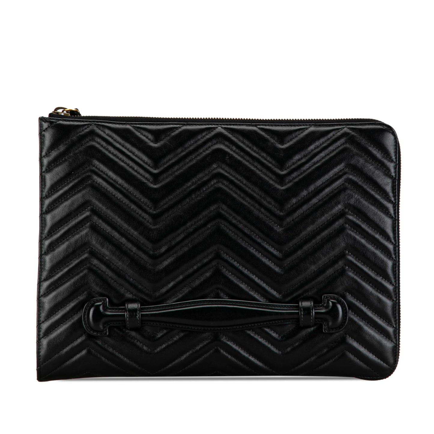 Gucci GG Marmont Portfolio SHG-q2dVGz Calf Black Clutch Bag
