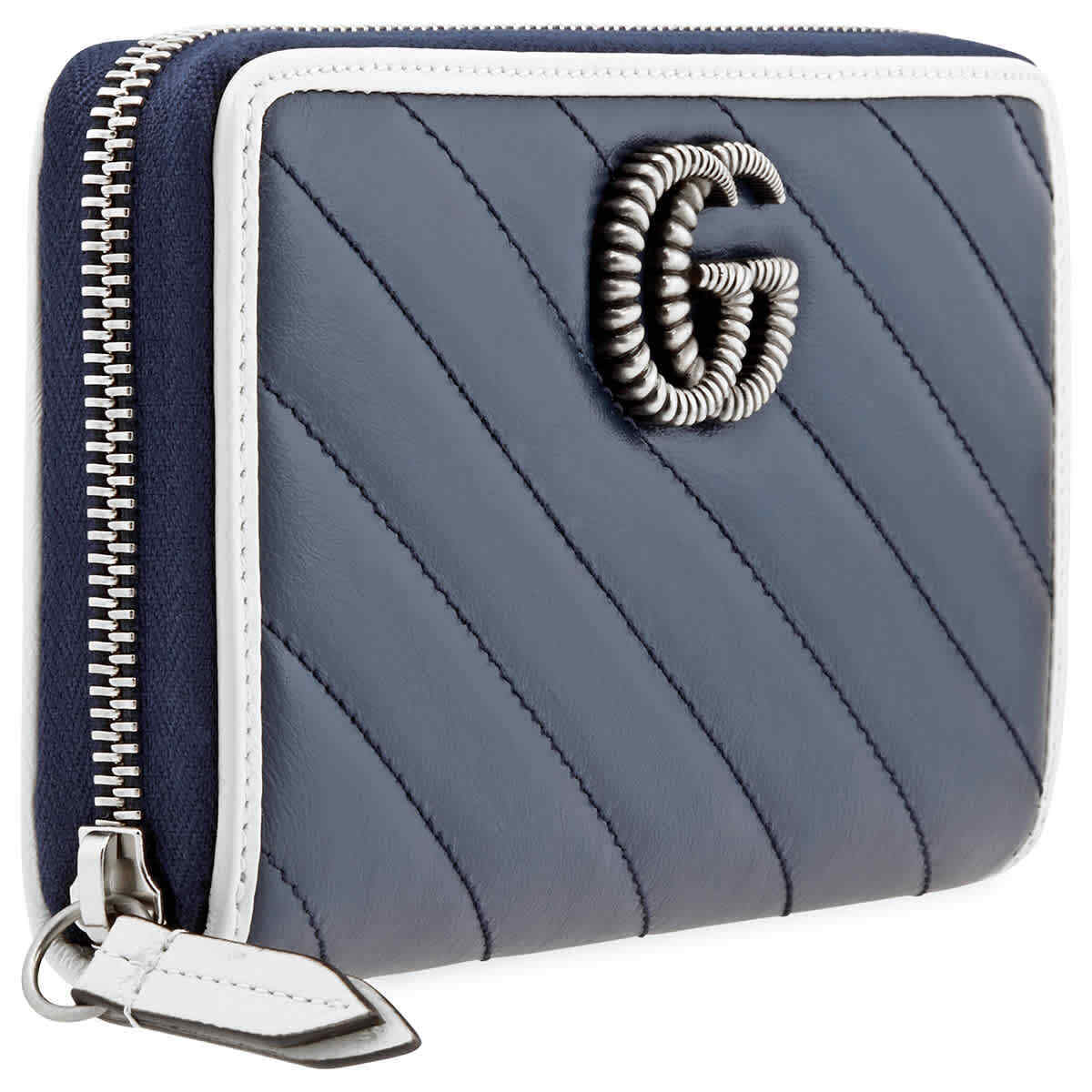 Gucci GG MARMONT ZIP Quilted Leather Wallet Case