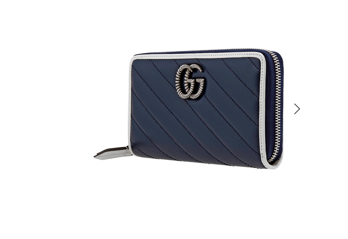 Gucci GG MARMONT ZIP Quilted Leather Wallet Case