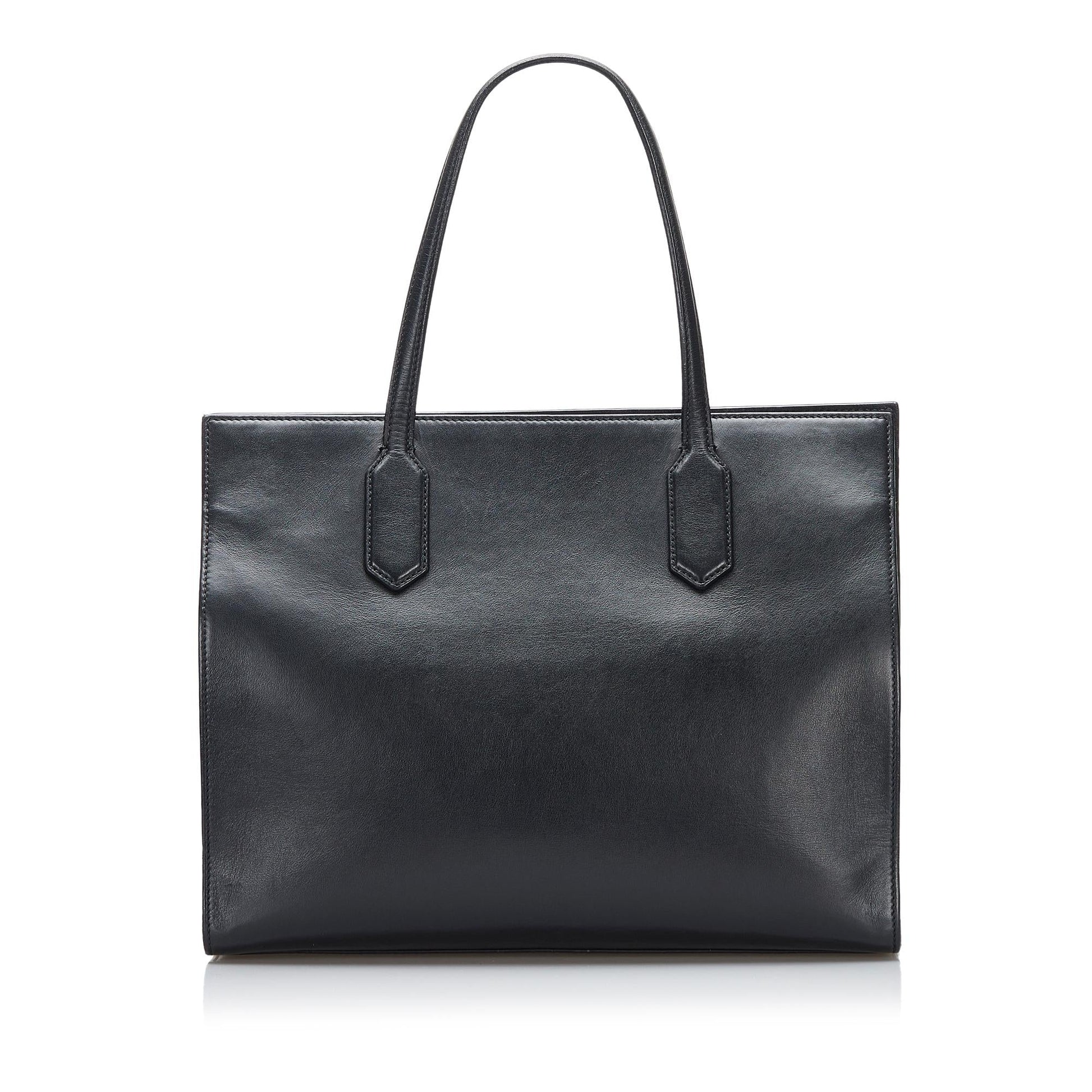 Gucci GG Marmont Ribbon SHG-VJBeBV Calf Black Tote Bag