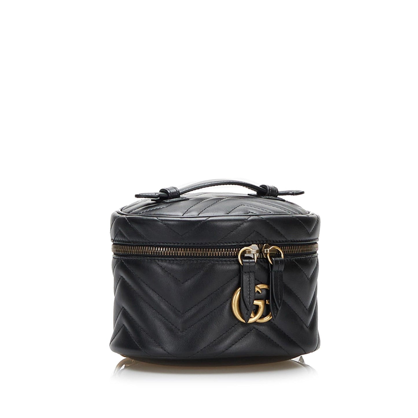 Gucci GG Marmont Round Backpack SHG-5fzCDe Calf Black