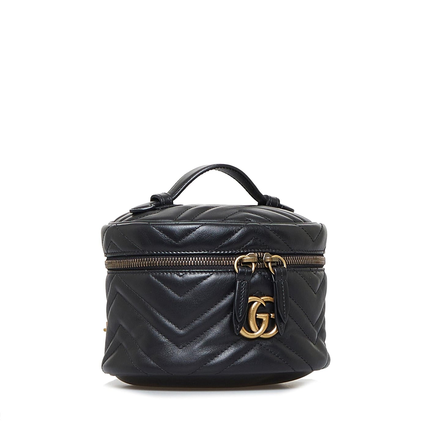 Gucci GG Marmont Round Backpack SHG-IpUEXE Calf Black