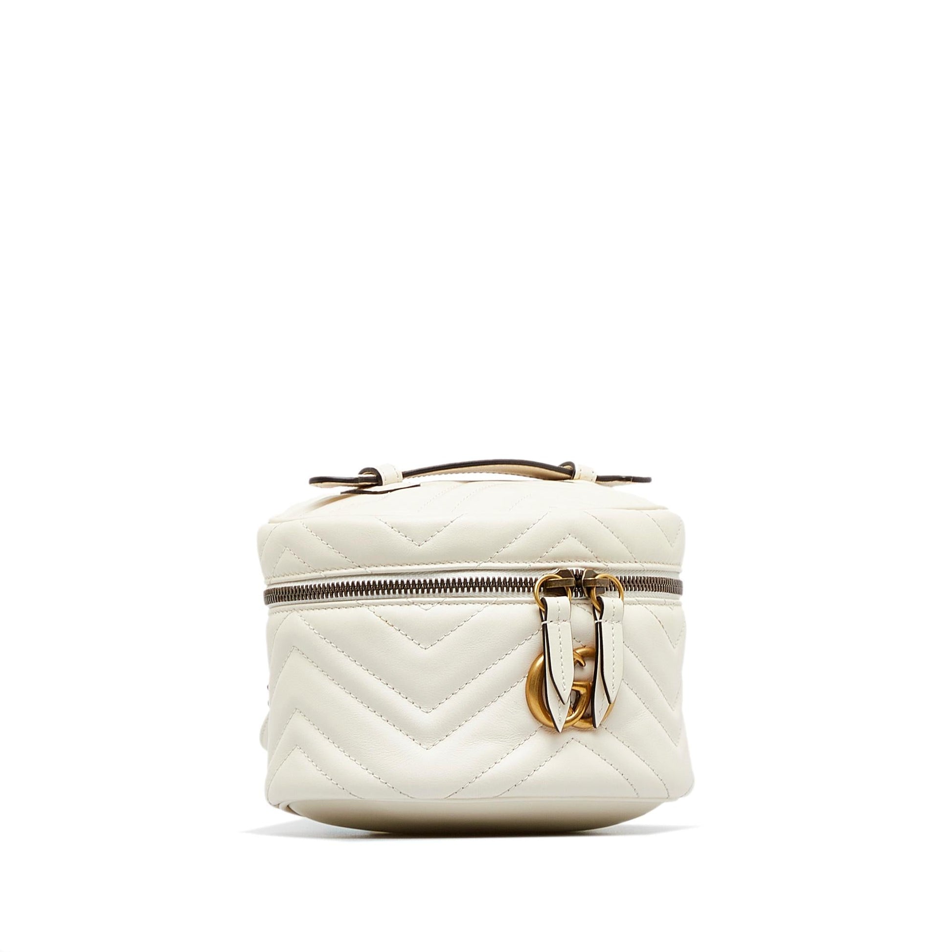 Gucci GG Marmont Round Backpack SHG-4K2okP Calf White