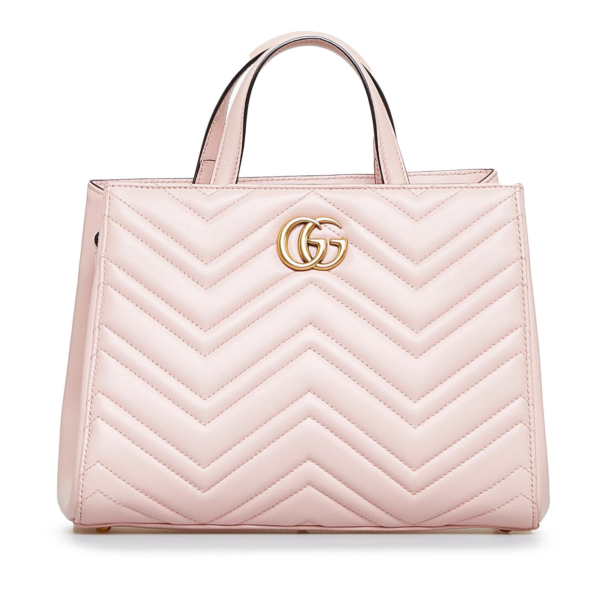 Gucci GG Marmont SHG-Itjg7Z Calf Pink Satchel Bag