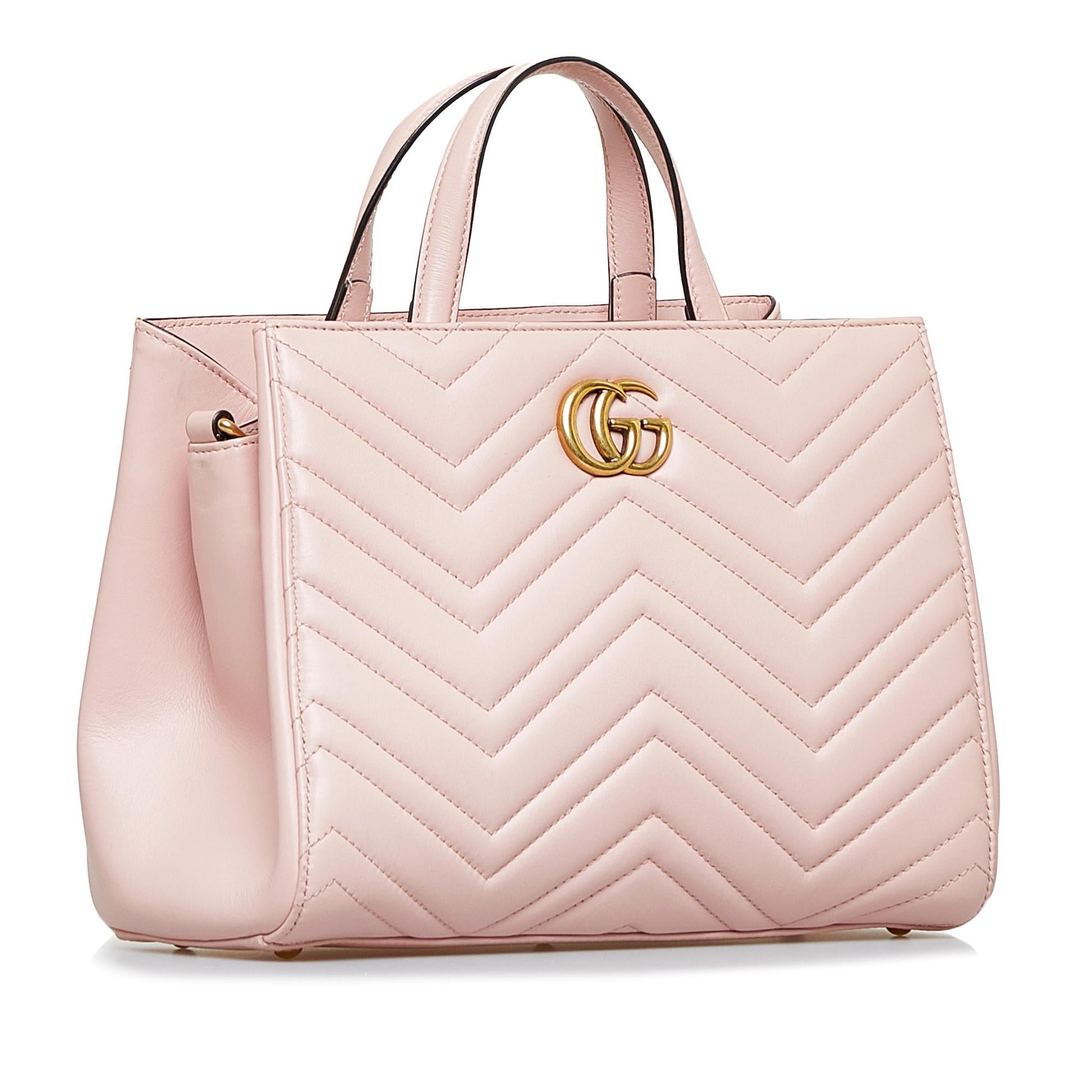 Gucci GG Marmont SHG-Itjg7Z Calf Pink Satchel Bag