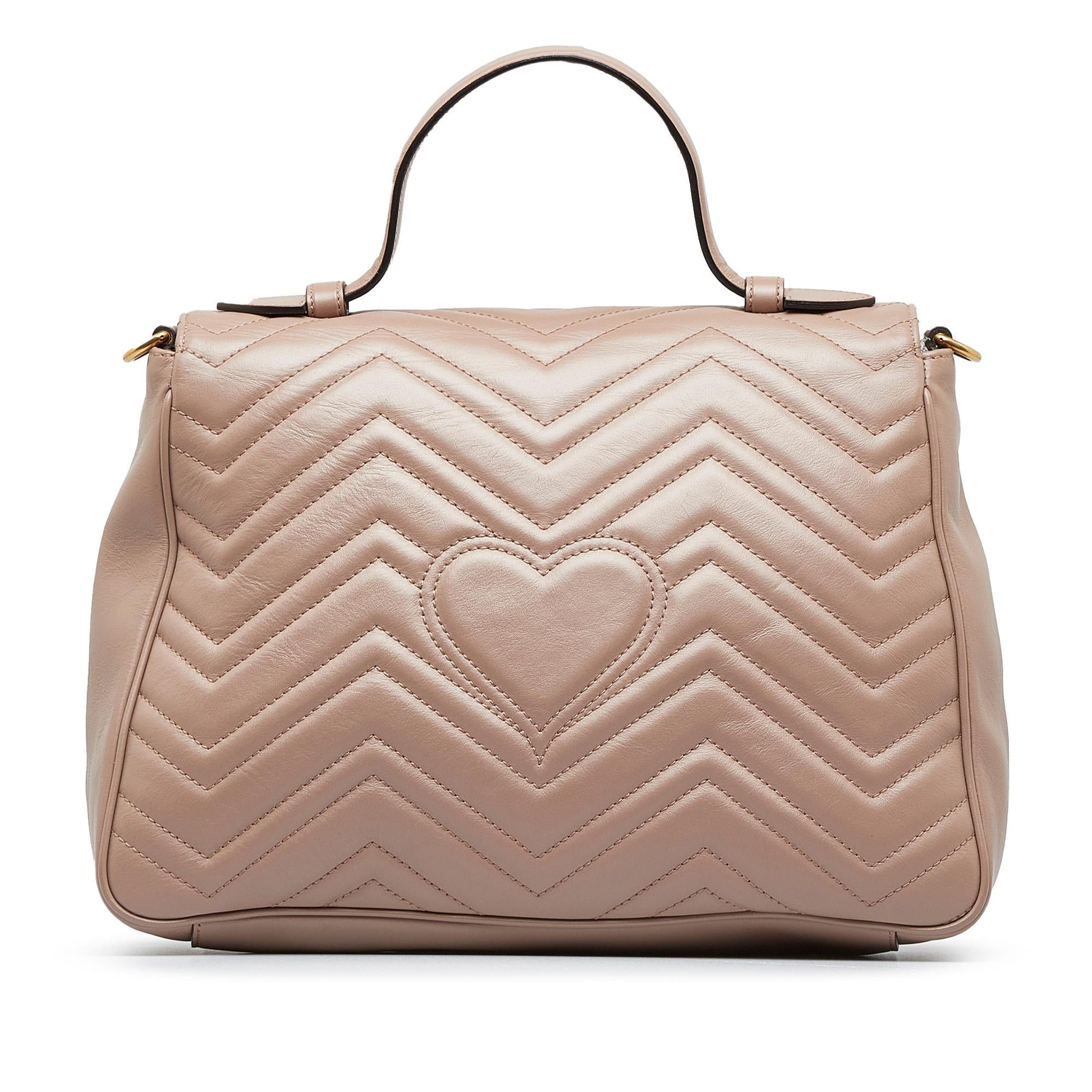 Gucci GG Marmont SHG-Sn4OAl Calf Brown Satchel Bag