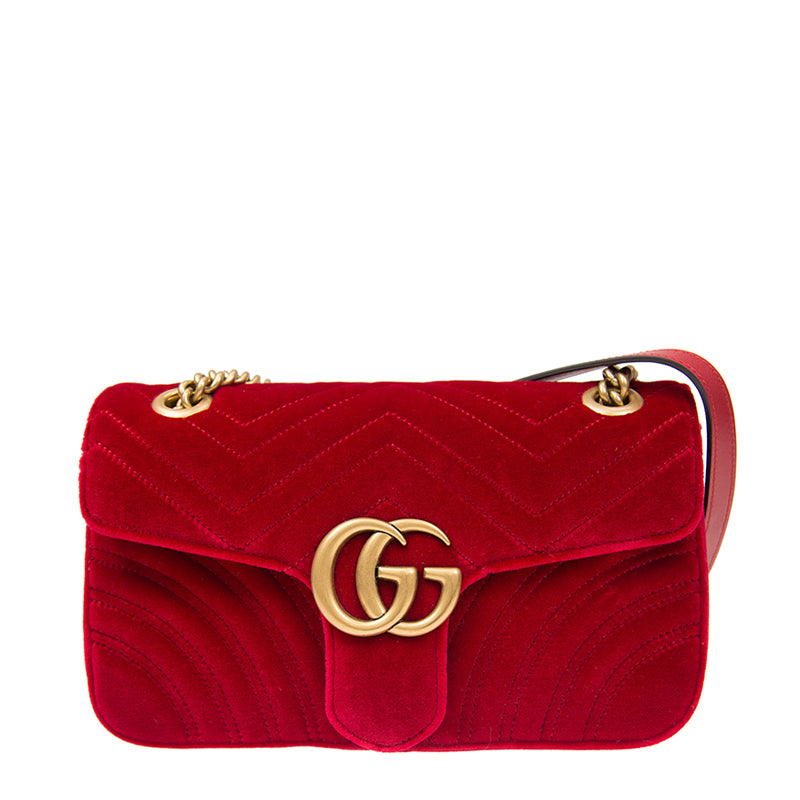 Gucci GG MARMONT VELVET Matelasse Small Shoulder Bag 3
