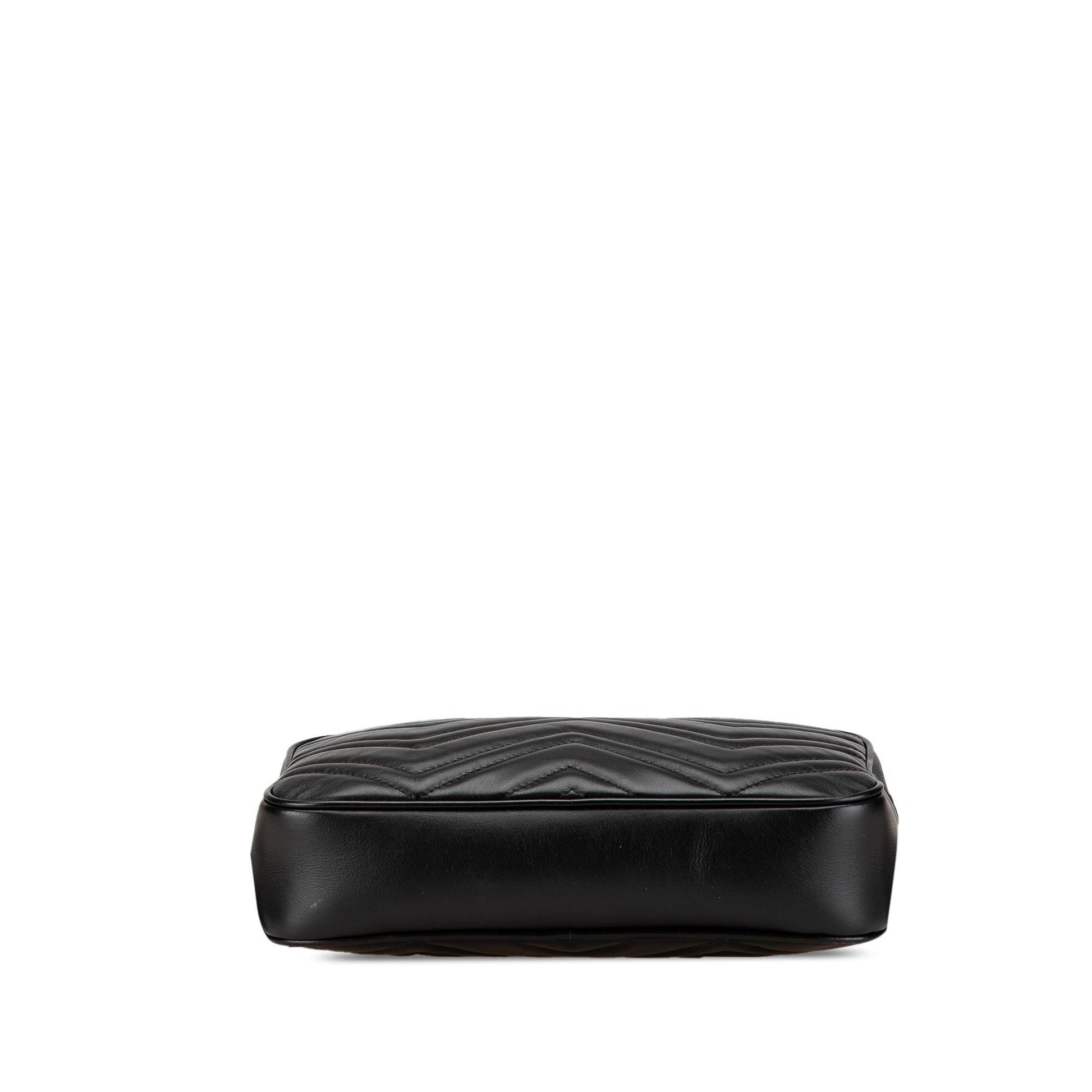 Gucci GG Marmont Square Belt Matelasse Leather Calf Black Accessory Belt Bag