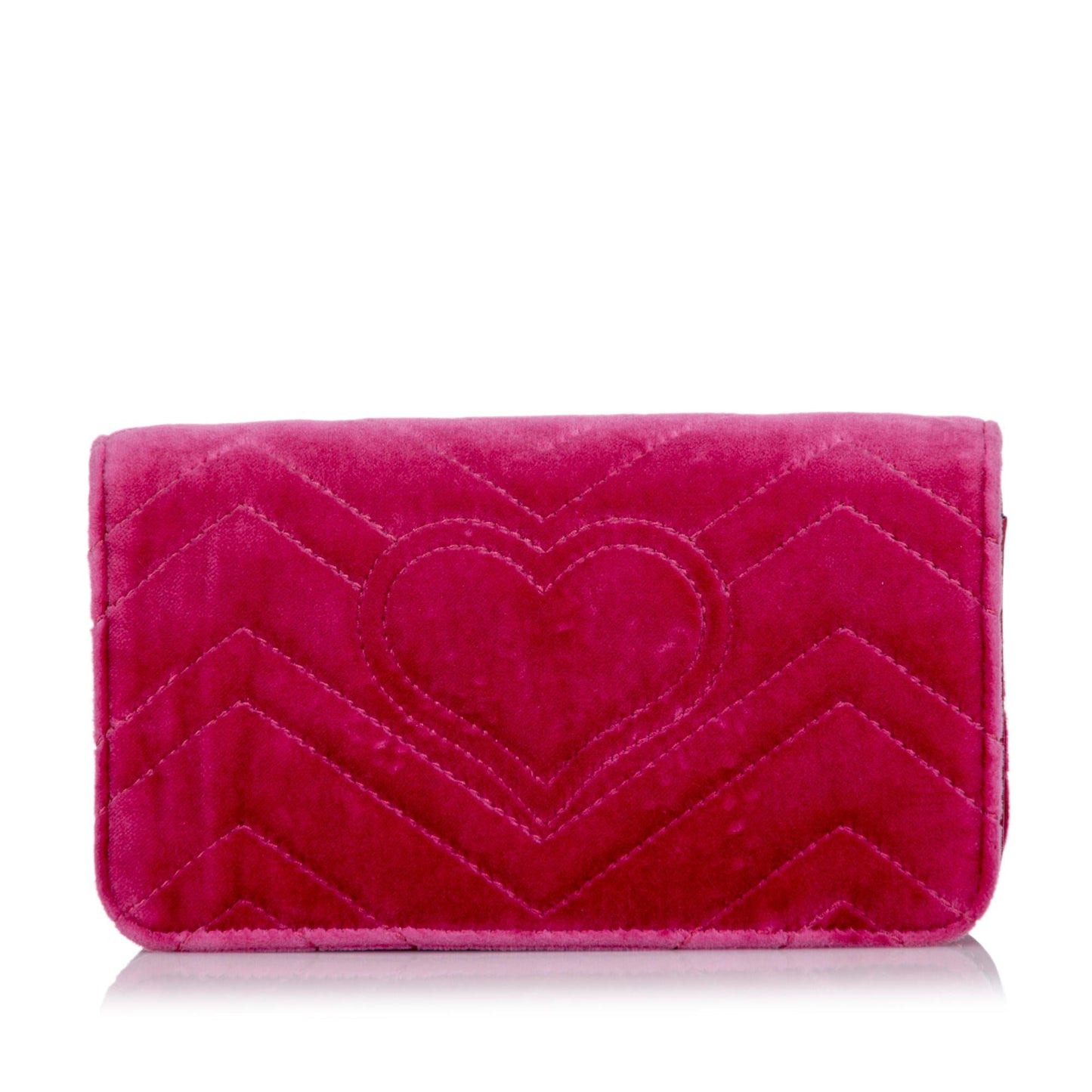 Gucci GG Marmont Velvet SHG Pink Crossbody Bag
