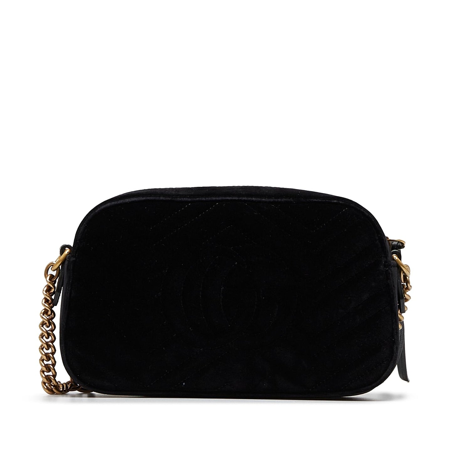 Gucci GG Marmont Velvet SHG-XEPO6u Calf Black Crossbody Bag