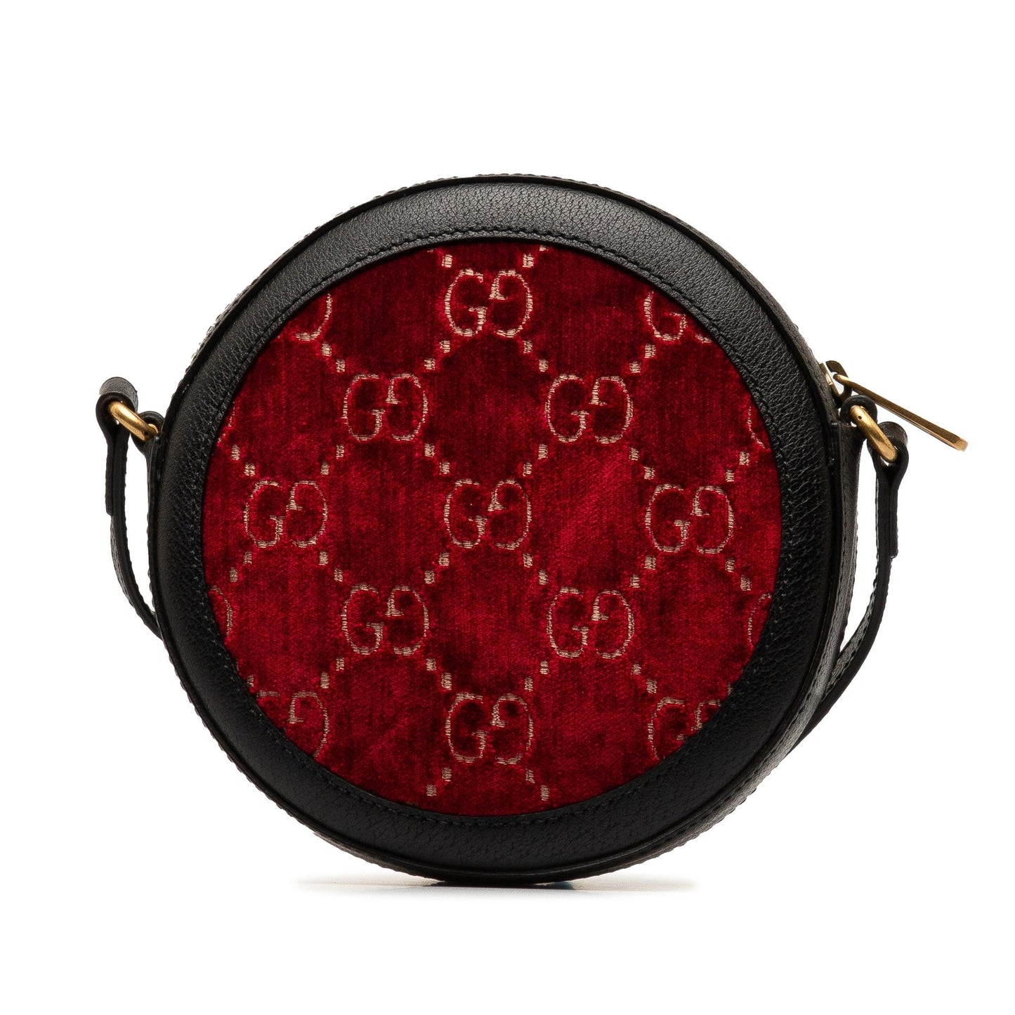 Gucci GG Marmont Velvet Round SHG-ReSuV0 Red Crossbody Bag
