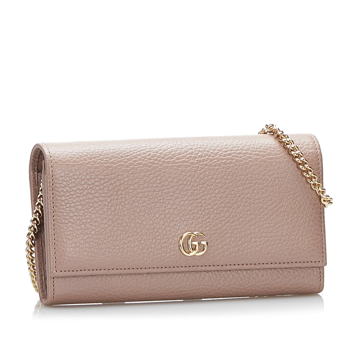 Gucci GG Marmont Wallet On SHG-pVuxwu Calf Pink Chain Crossbody Bag