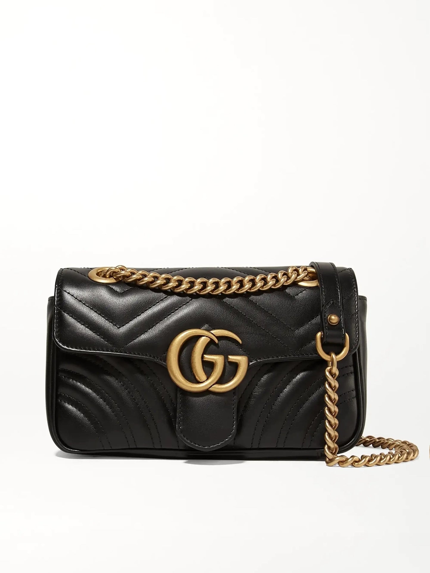Gucci GG MARMONT Quilted Leather Calfskin Small Handbag