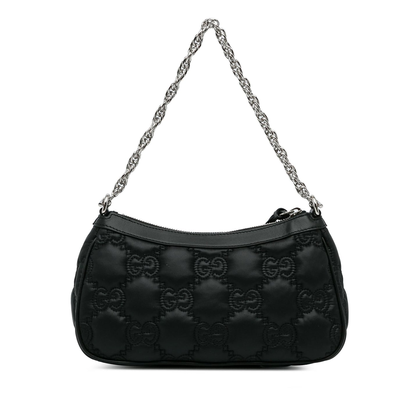 Gucci GG SHG-ldwASf Matelasse Calf Black Mini Satchel Bag