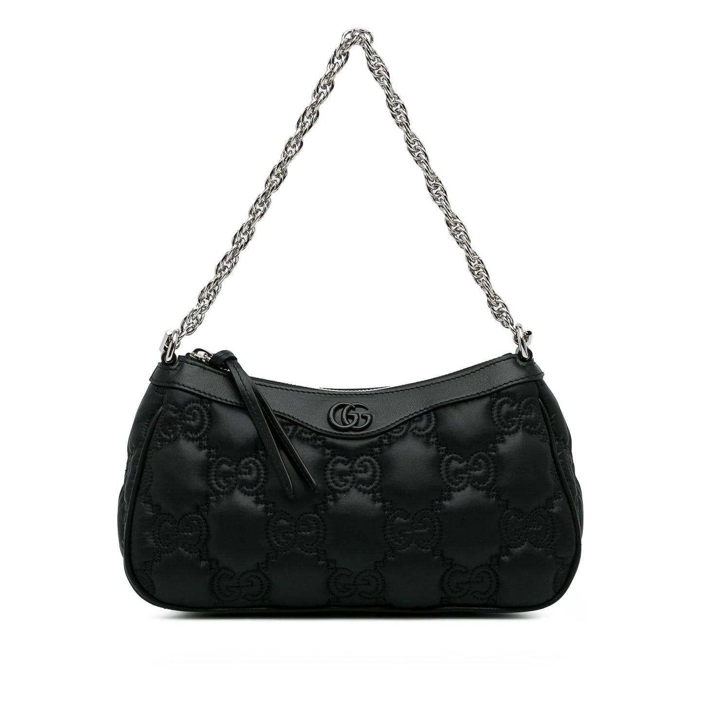 Gucci GG SHG-ldwASf Matelasse Calf Black Mini Satchel Bag