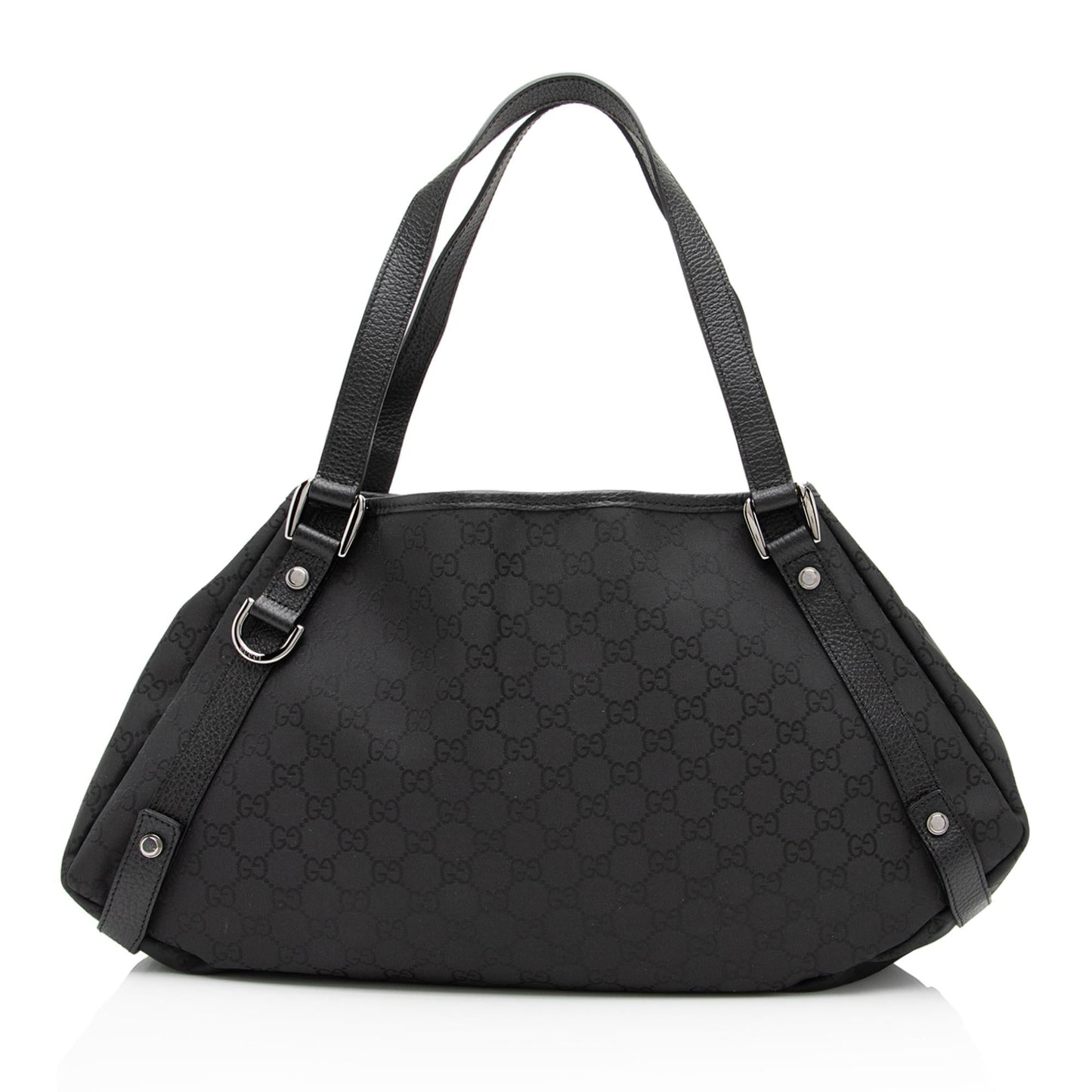 Gucci GG Abbey SHF-ISY2H4 Leather Nylon Black Medium Shoulder Bag
