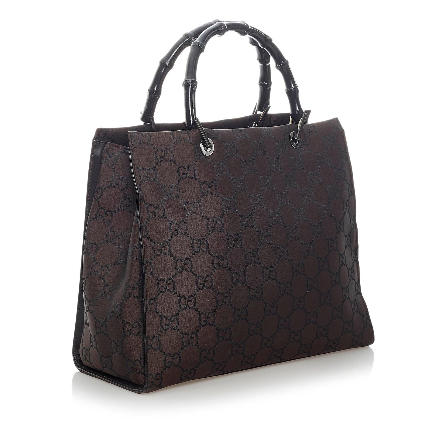Gucci GG Bamboo SHG Nylon Black Tote Bag Bag Shg