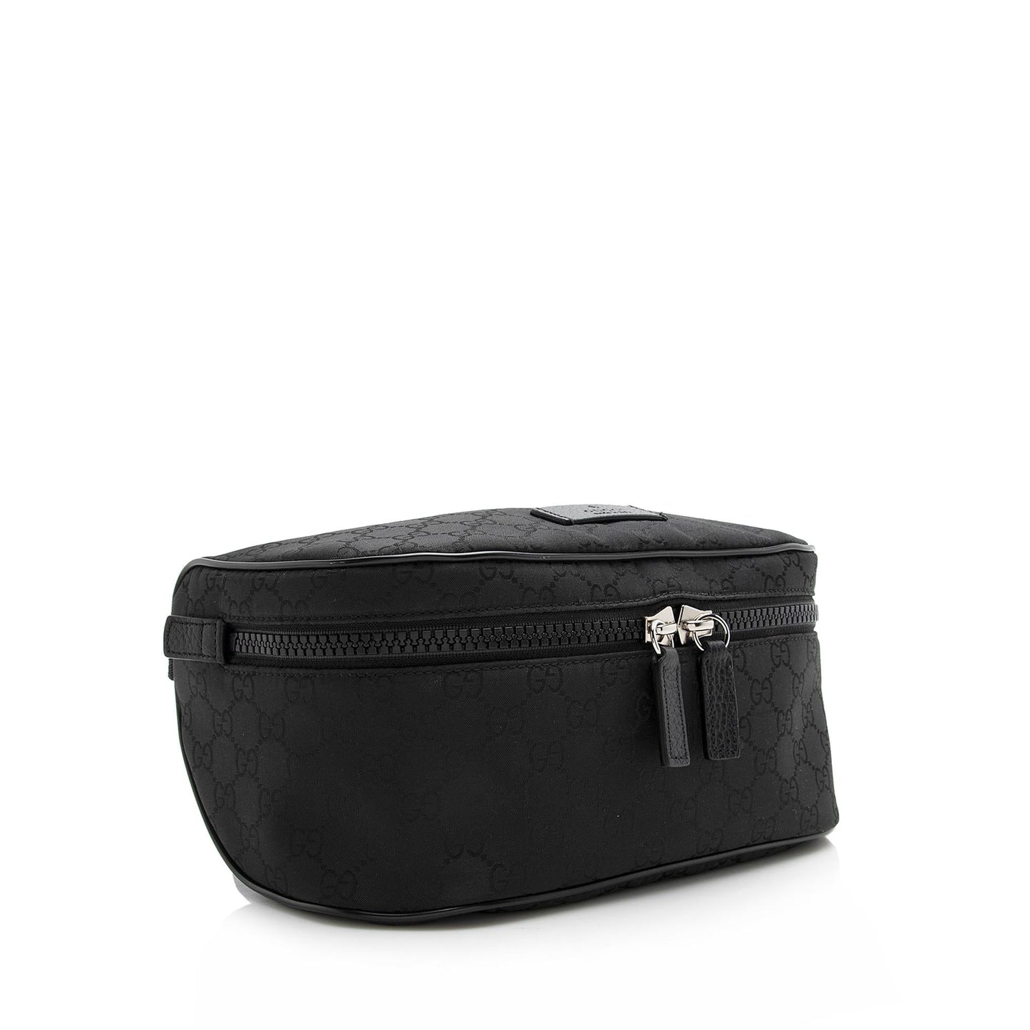 Gucci GG Belt SHF Leather Nylon Black Accessory