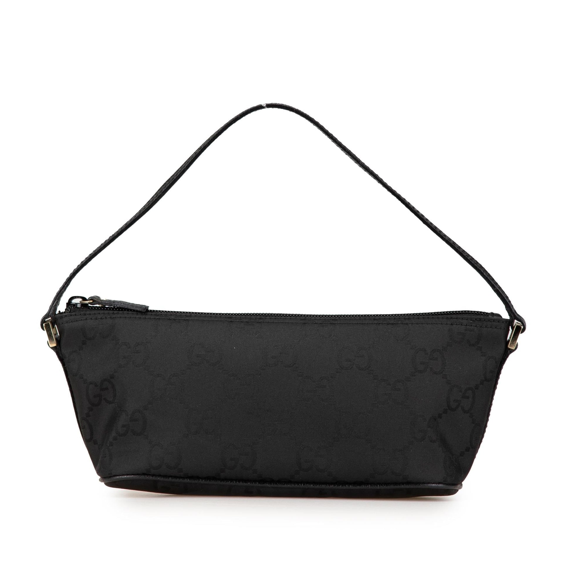 Gucci GG Boat Nylon Black Shoulder Bag