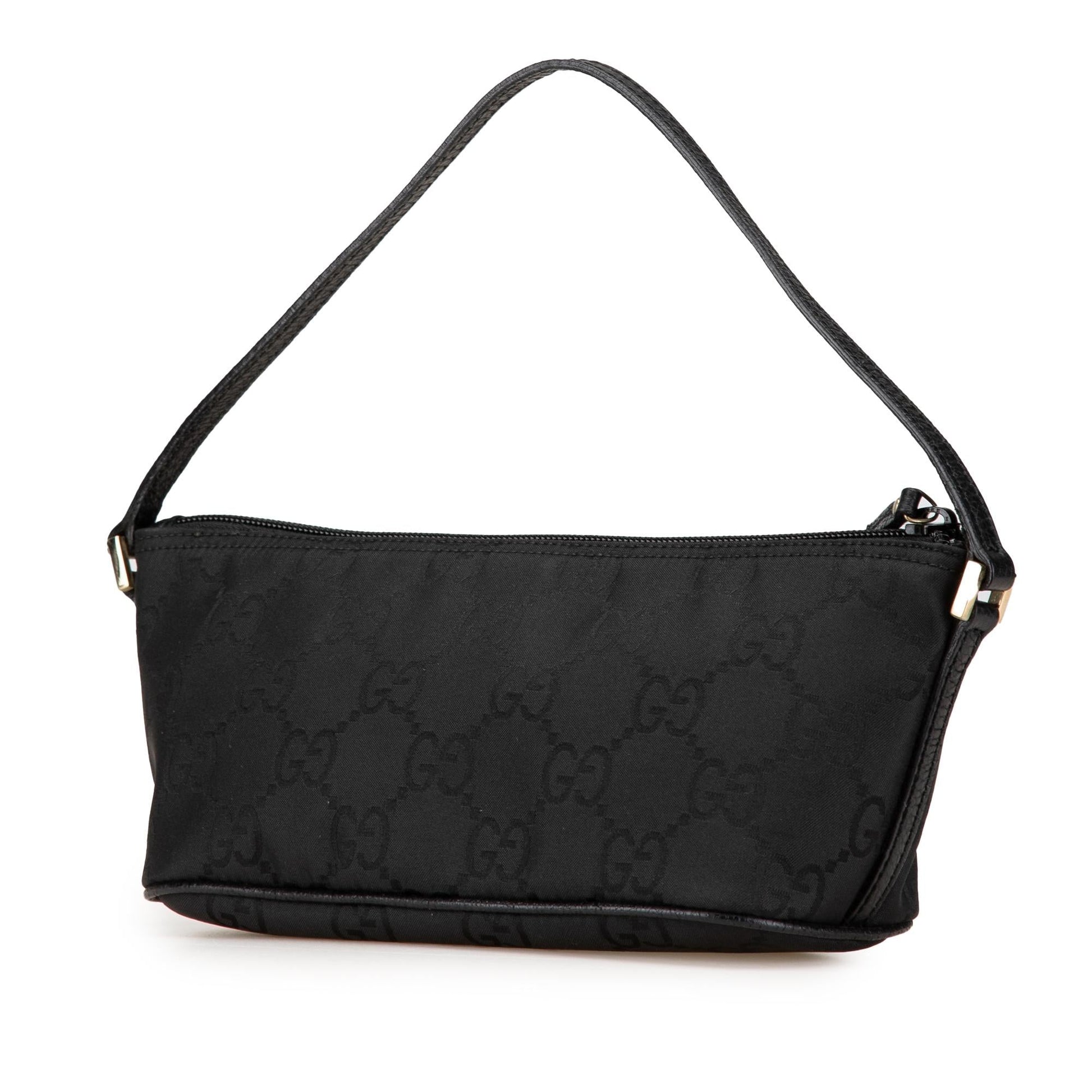 Gucci GG Boat Nylon Black Shoulder Bag